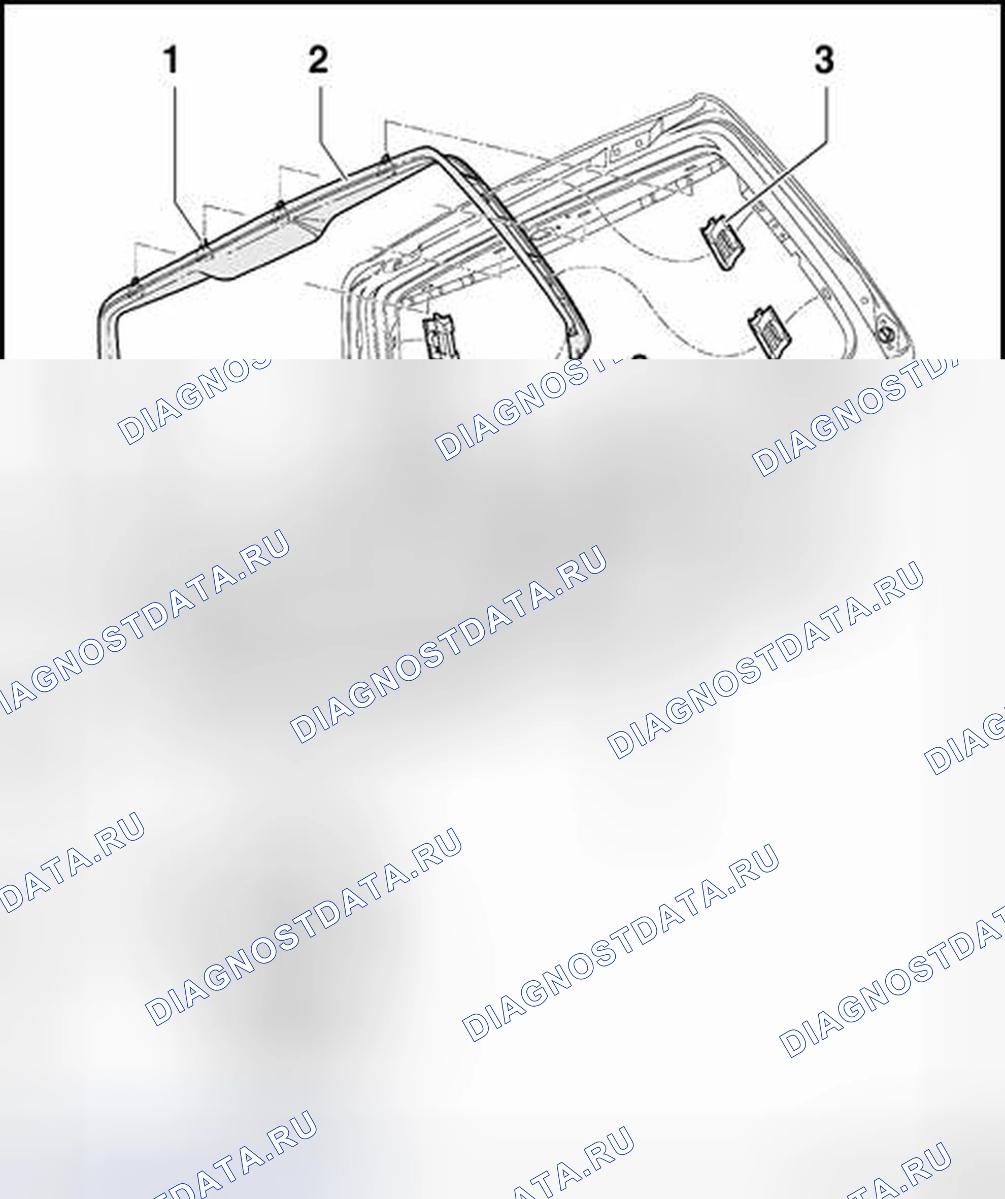 Рис. 166: Отделка задней крышки, снятие и установка (вагон) 10.00. Volkswagen Passat B5