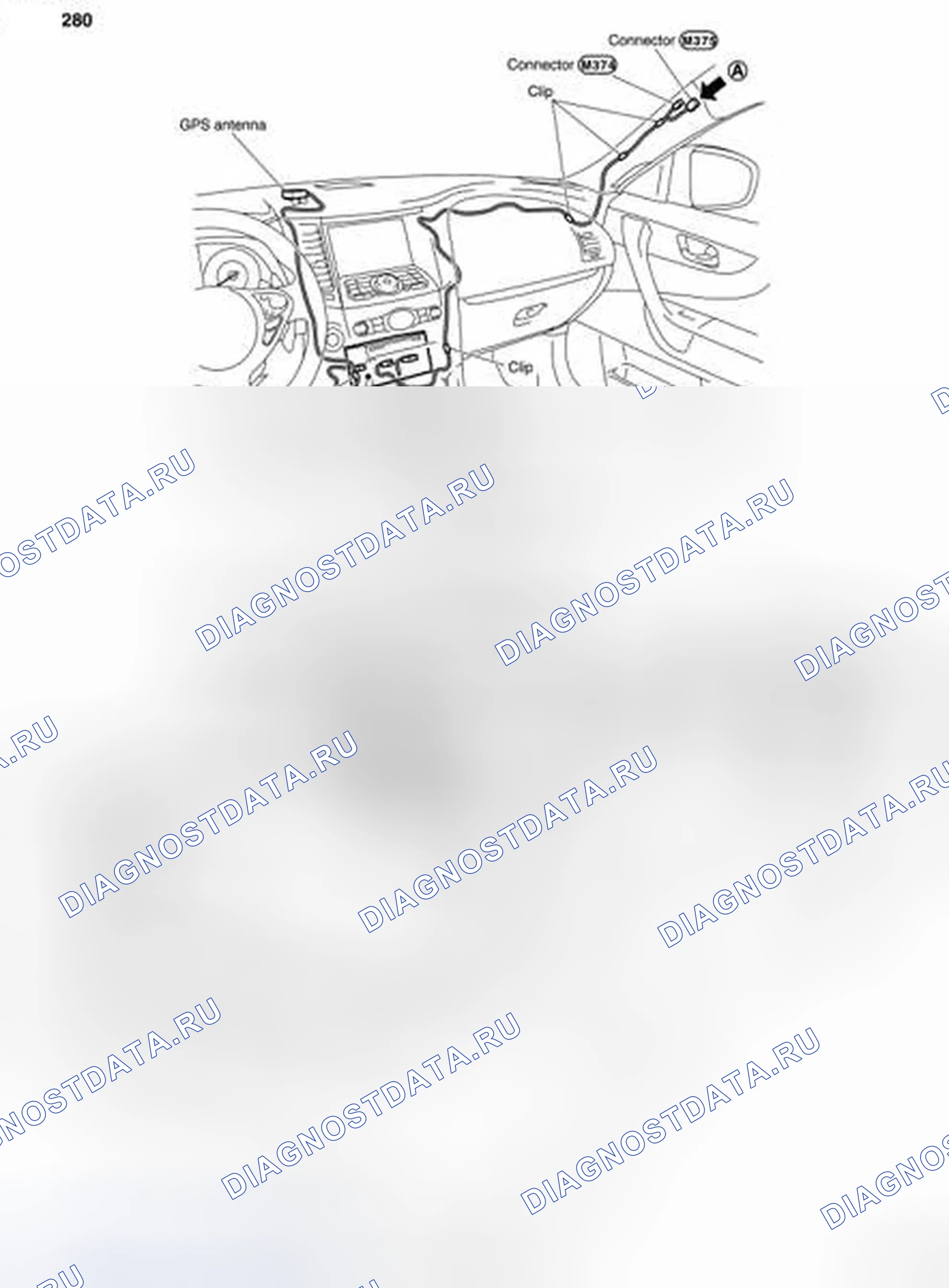 Рис. 273: Расположение жгутов. Infiniti FX35 II