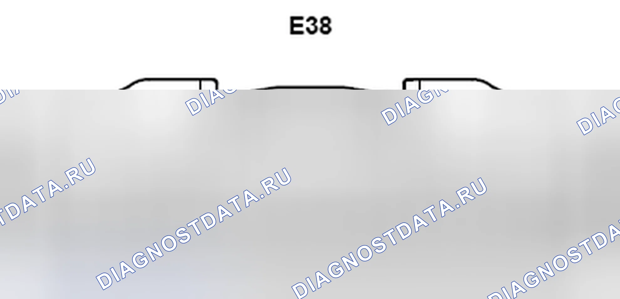 Рис. 1310: Вид с торца разъема усилителя переменного тока (E38). Toyota Camry XV40 рестайлинг