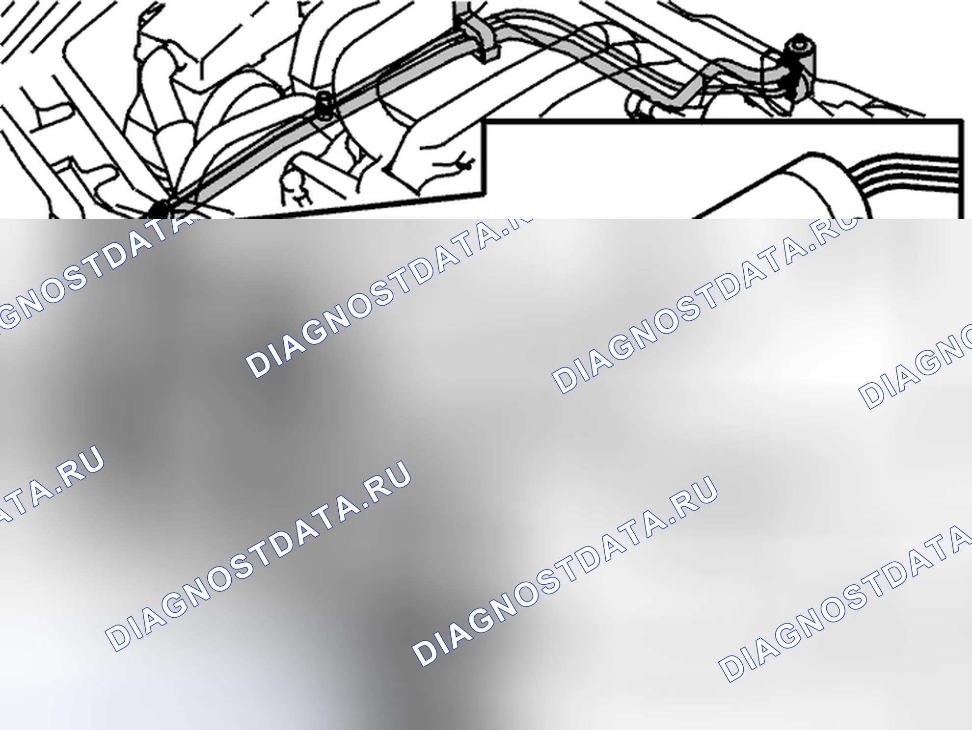 Рис. 367: Отслеживание утечек с помощью УФ-лампы. Volvo C70 I