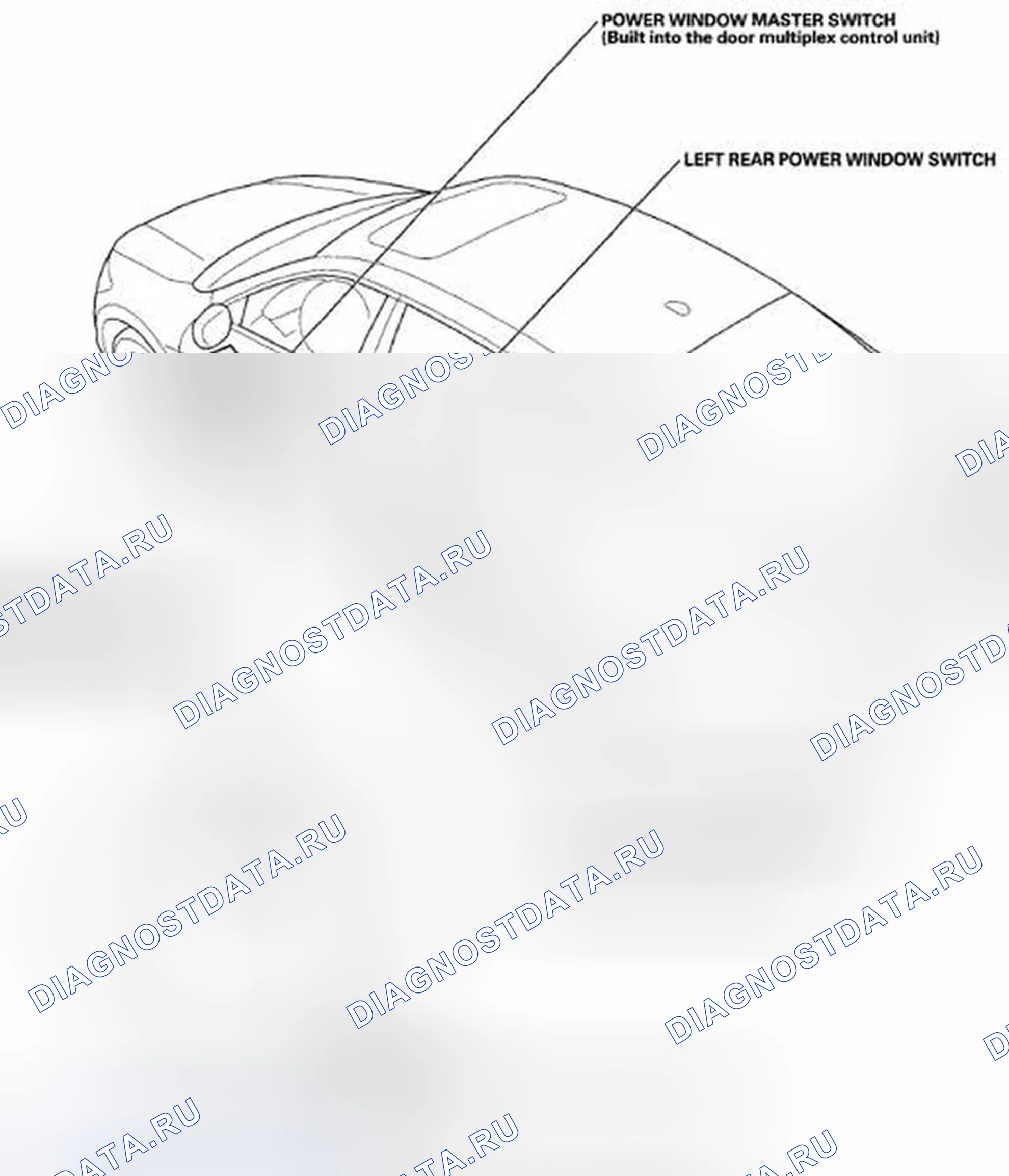 Рис. 97: Указатель расположения компонентов. Honda Crosstour I