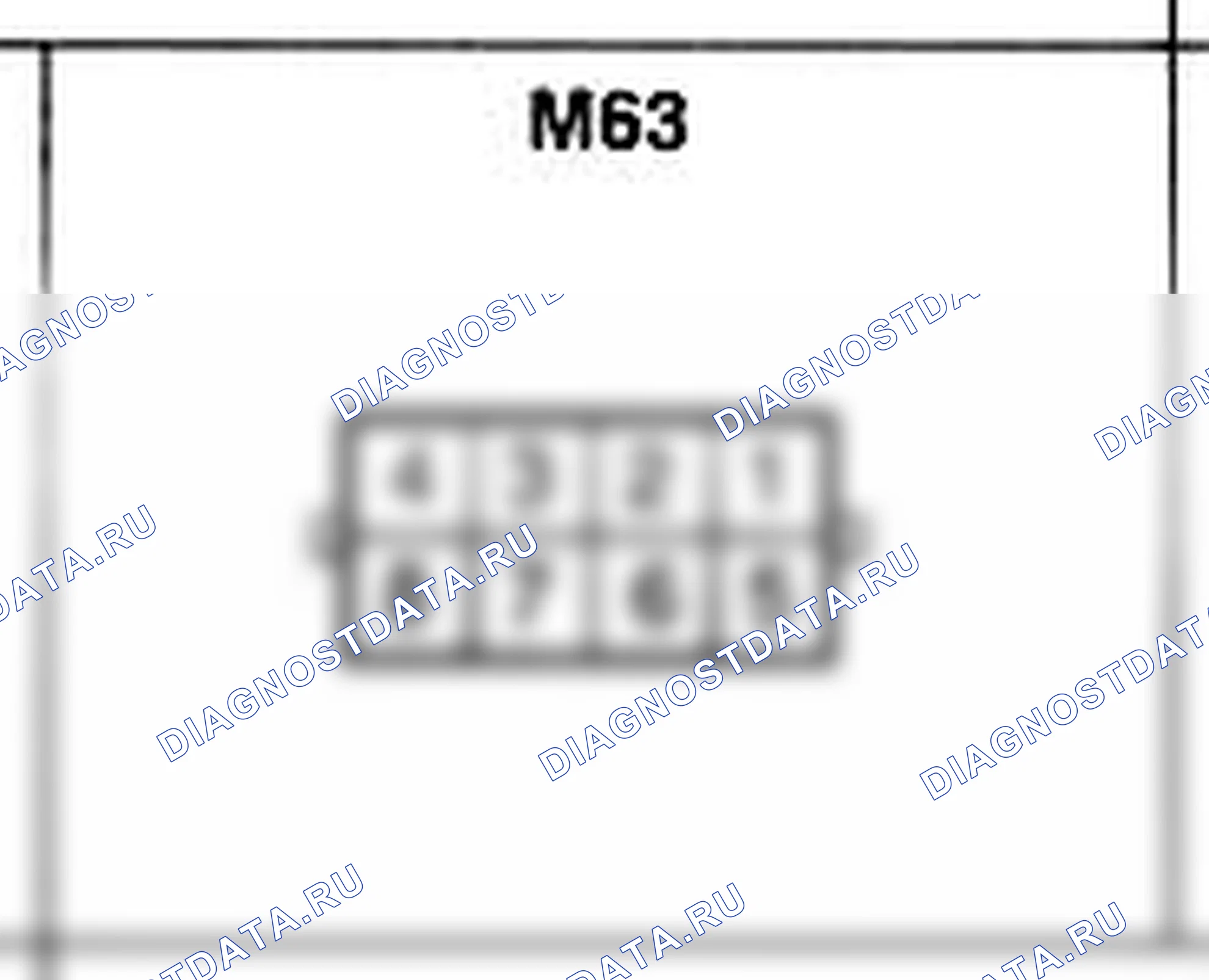 Распиновка разъёма M63 — основного жгута. Hyundai H-1 A1