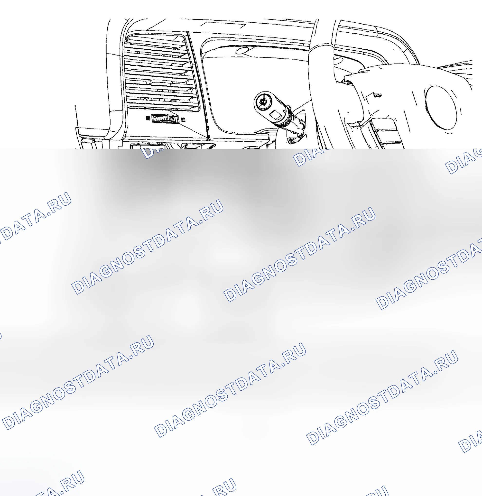 Рис. 223: Переключатель диммера. Hyundai ix20 I рестайлинг