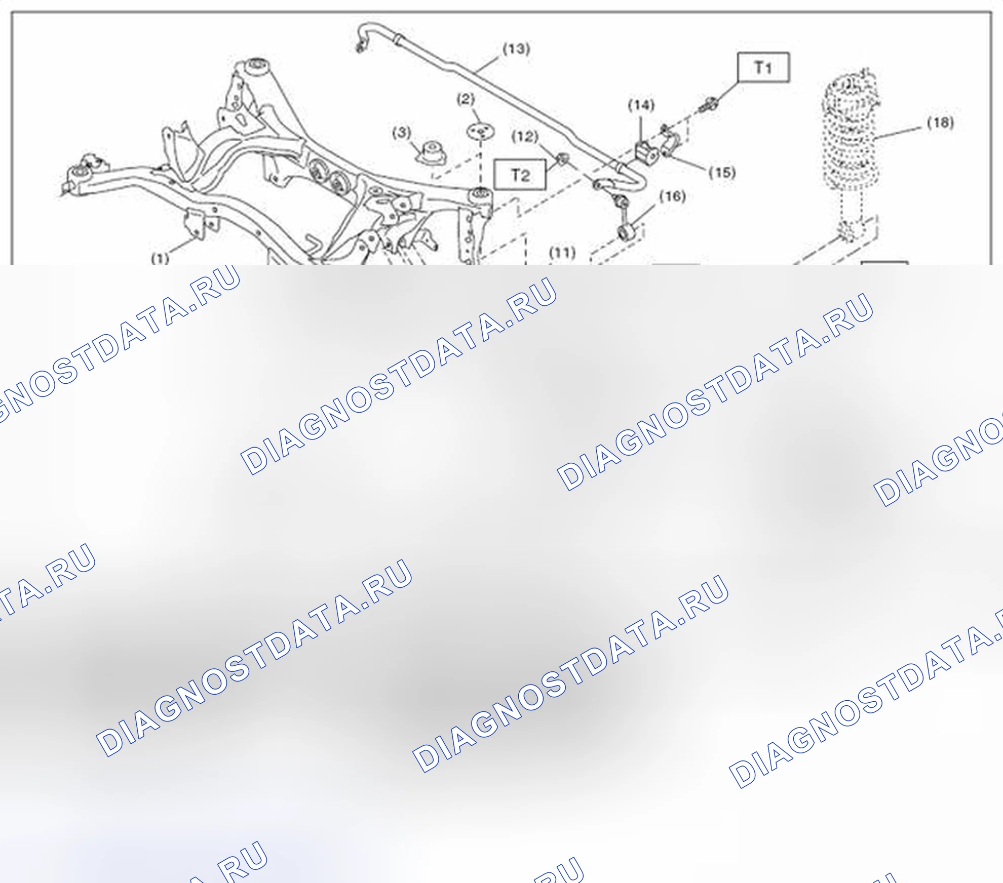 Рис. 11: ЗАДНЯЯ ПОДВЕСКА. Subaru Impreza GK