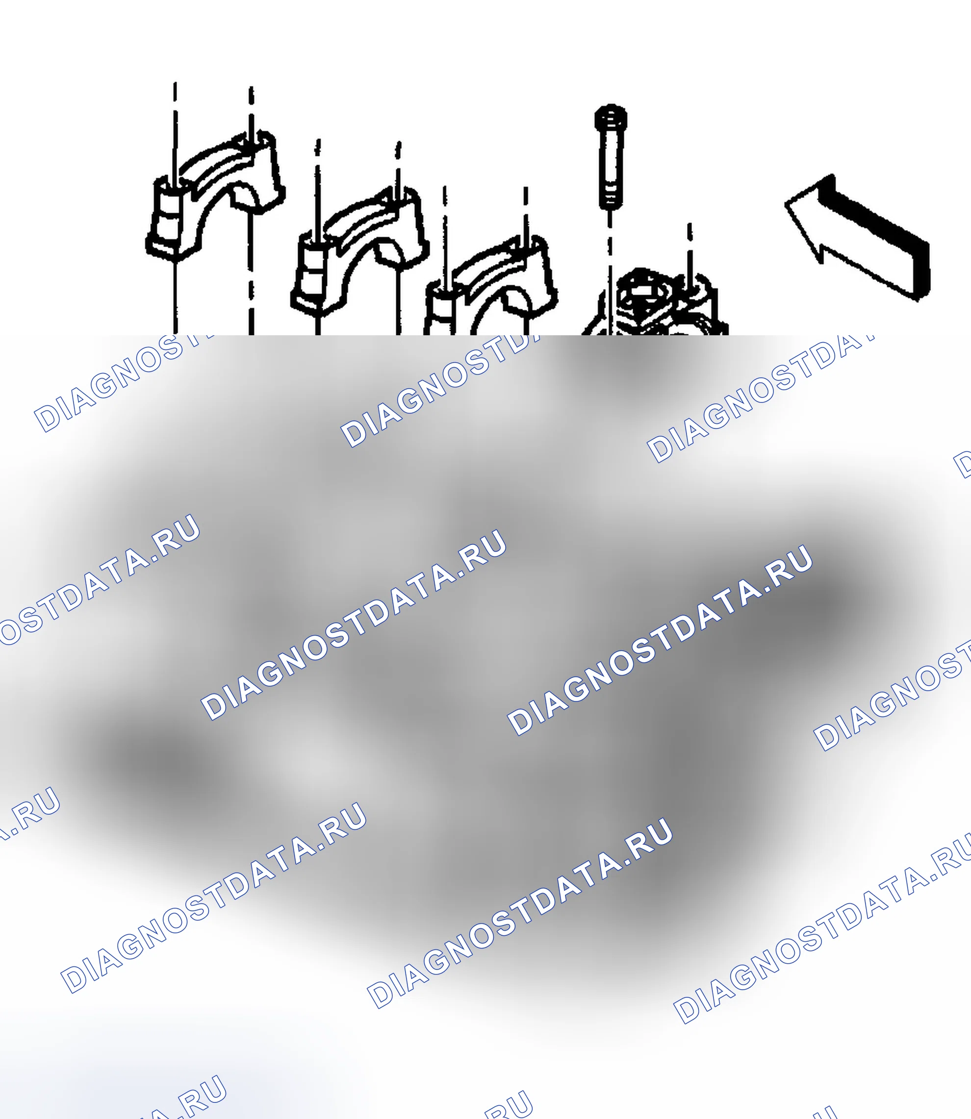 Рис. 279: Снятие коленчатого вала и подшипников. Chevrolet Silverado 2500 