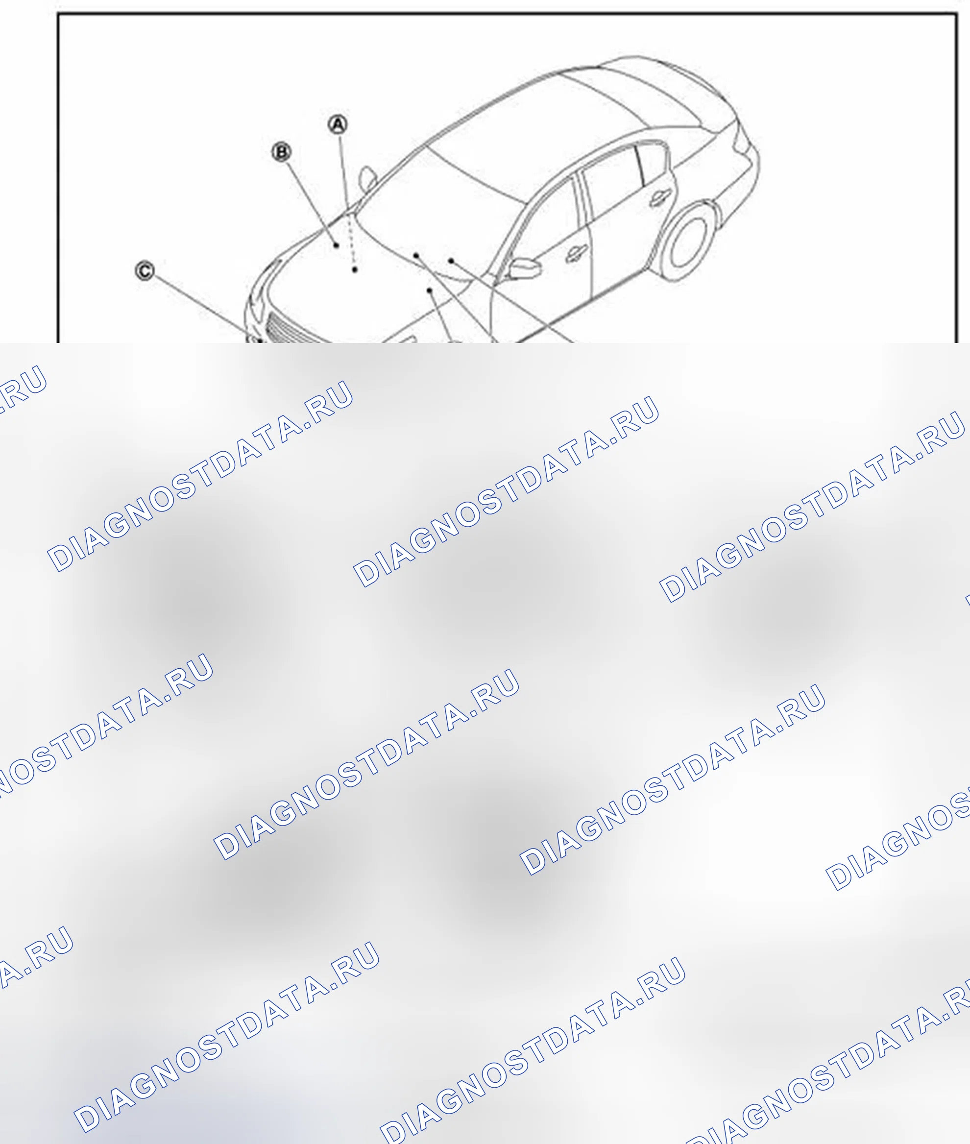 Рис. 80: Расположение компонентов. Infiniti G37 IV рестайлинг