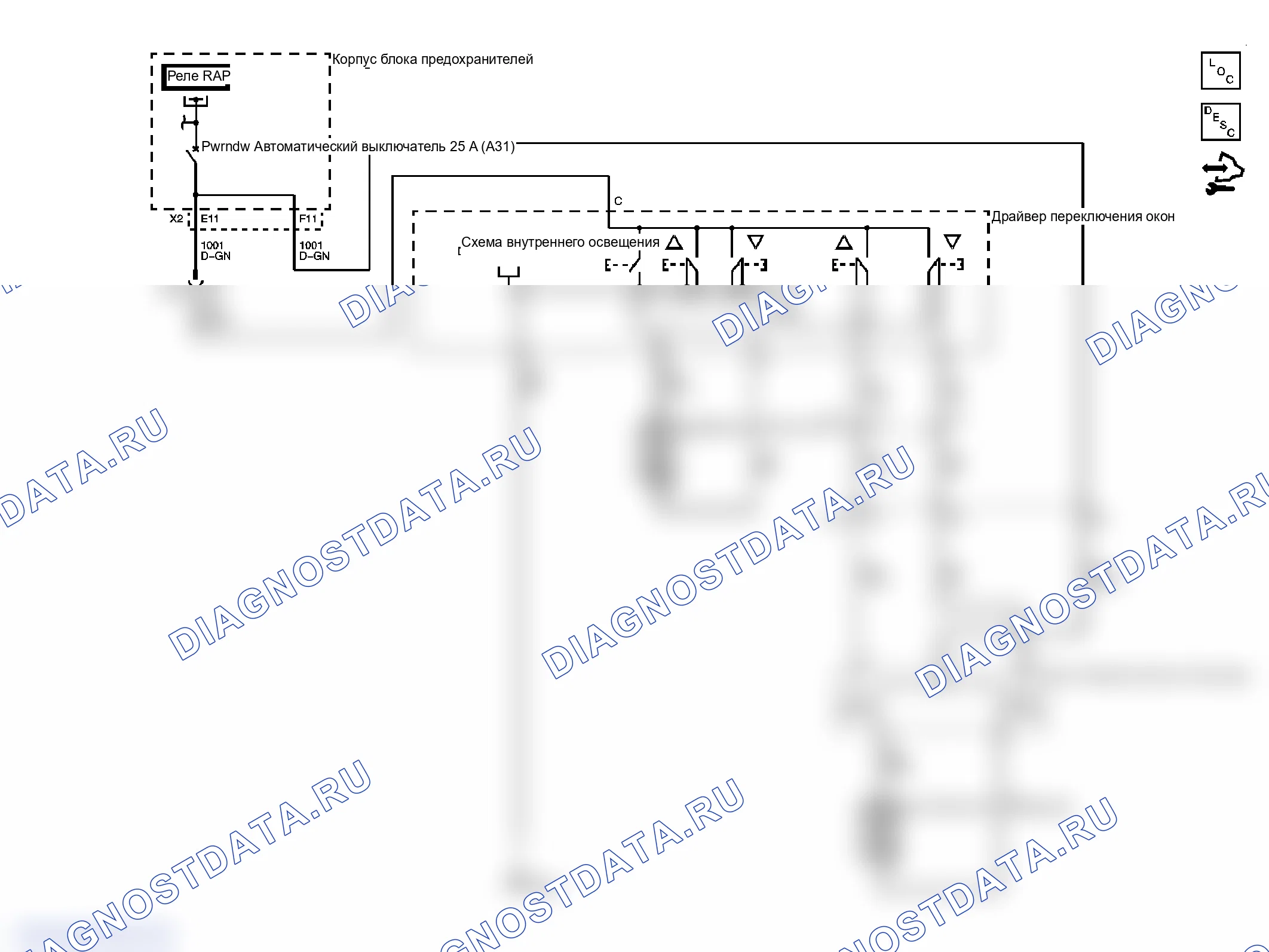 Рис. 1: Схема перемещаемого окна. GMC Savana H1500 