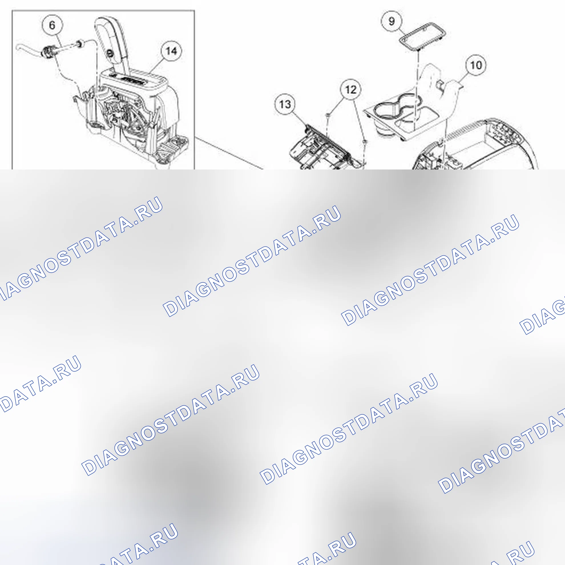 Рис. 4: Кабель рычага селектора. Ford Edge I