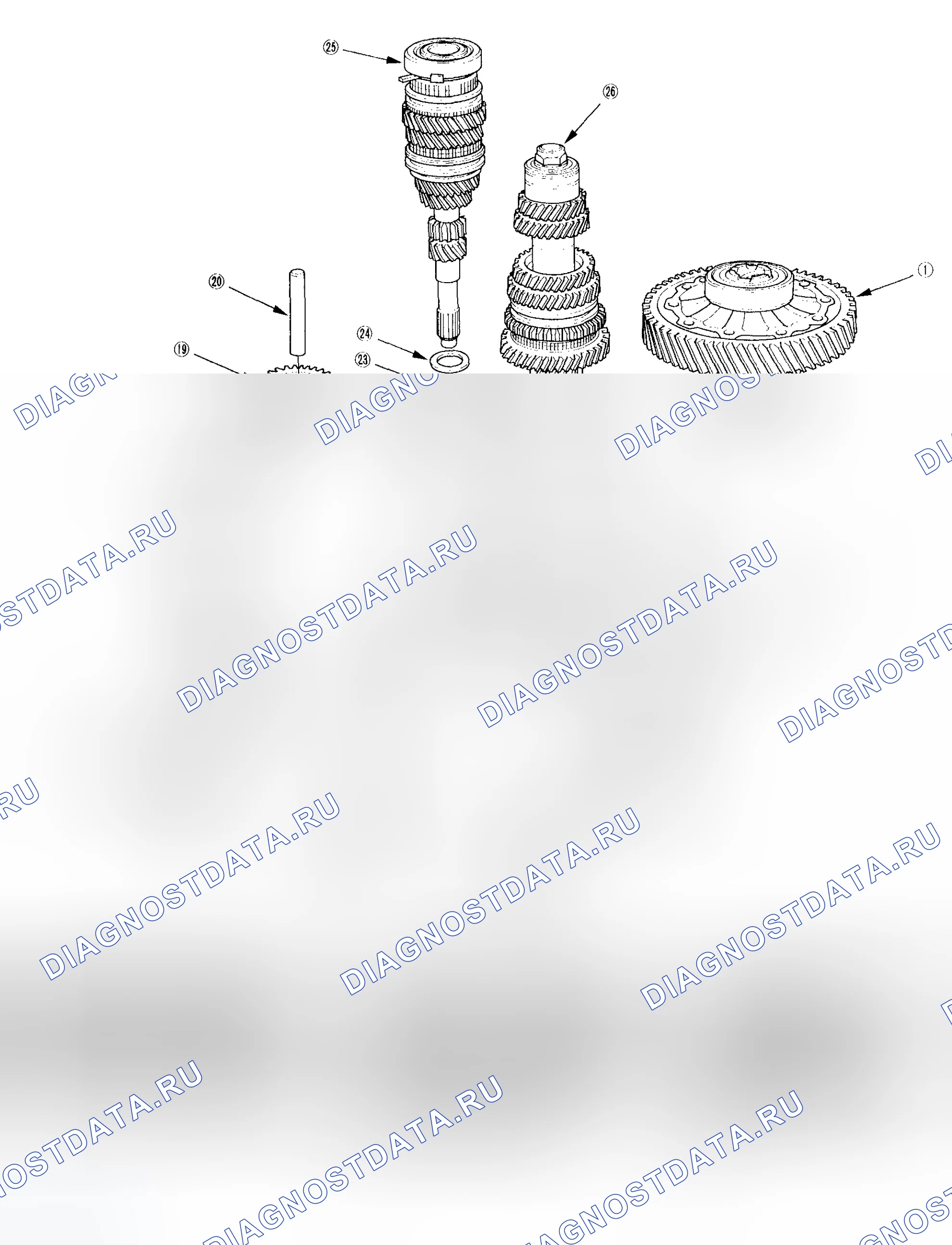 Рис. 5: Разборка коробки передач. Honda Civic VII