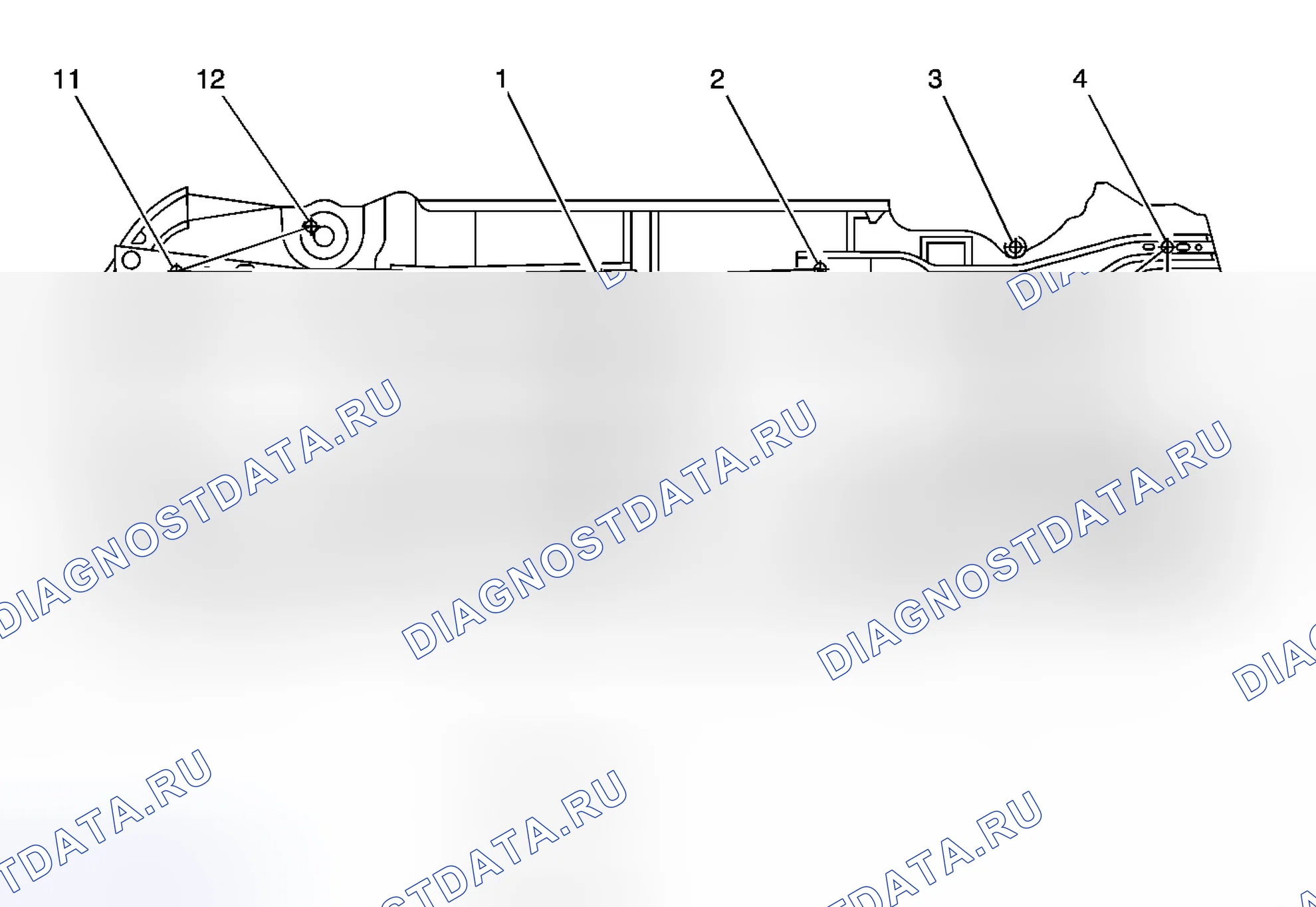 Рис. 11: Размеры нижней части тела. Hyundai XG I рестайлинг