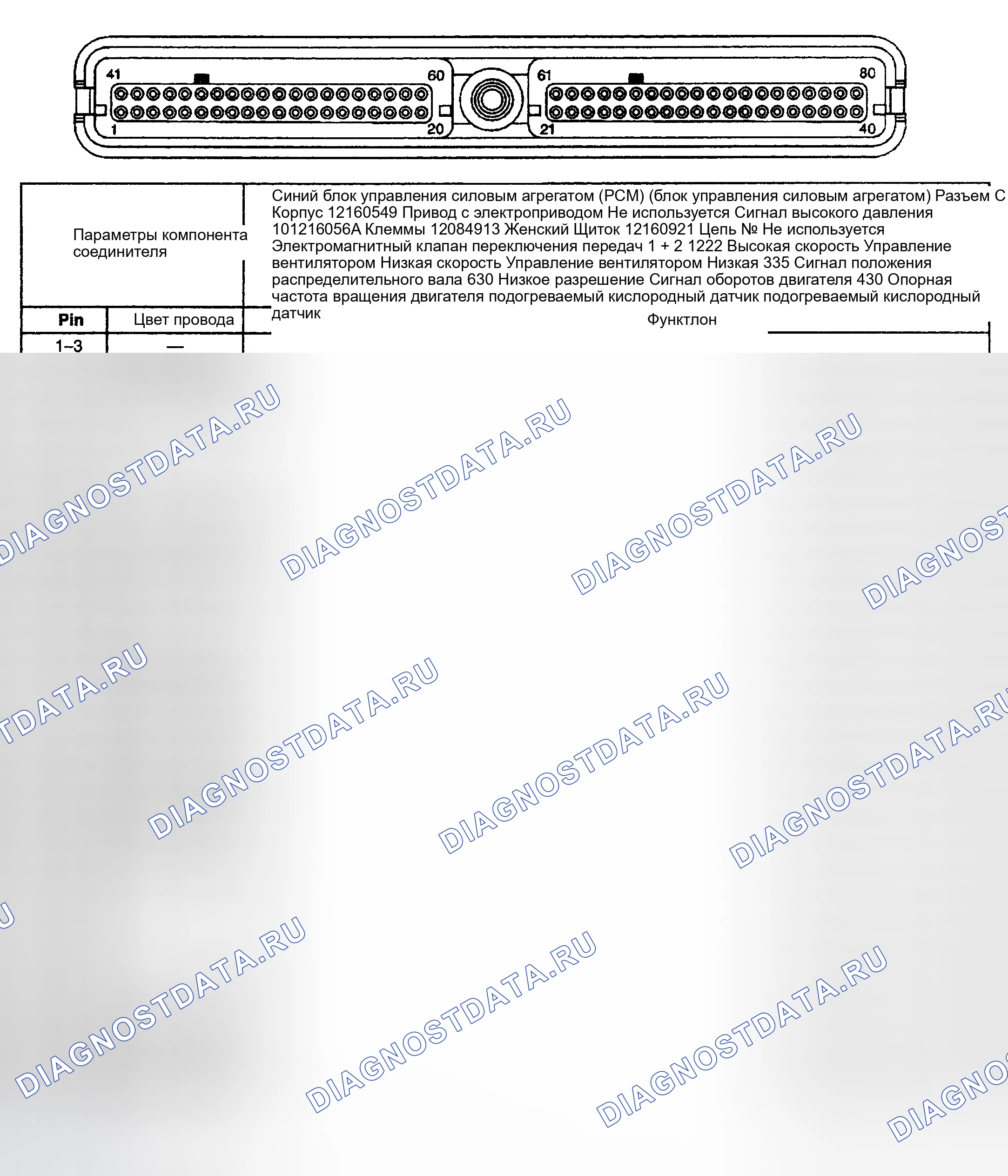 Рис. 2: ИДЕНТИФИКАЦИЯ СОЕДИНИТЕЛЯ. Buick Park Avenue II рестайлинг