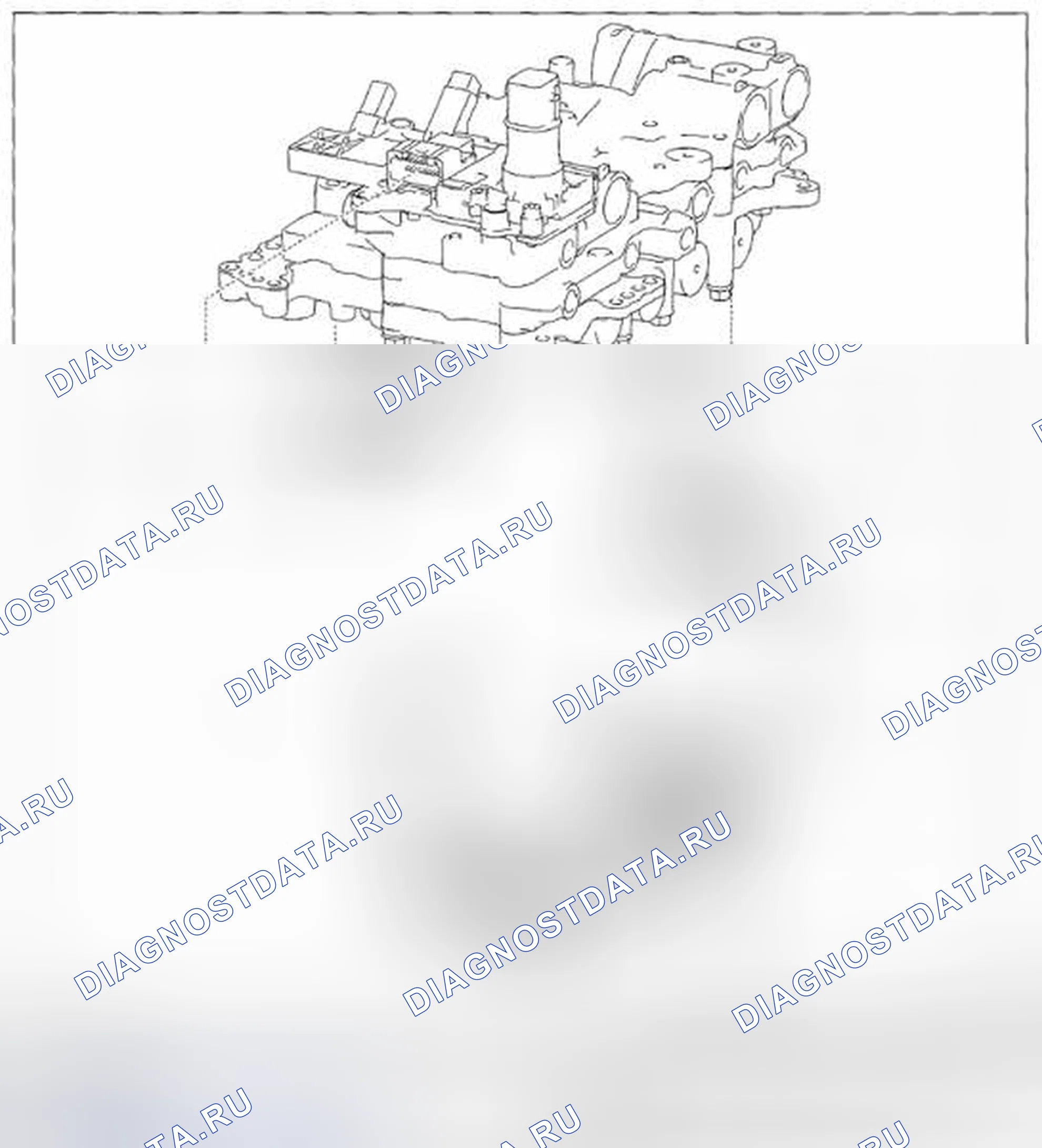 Рис. 761: Структурный вид разборки корпуса регулирующего клапана. Mazda CX-5 I