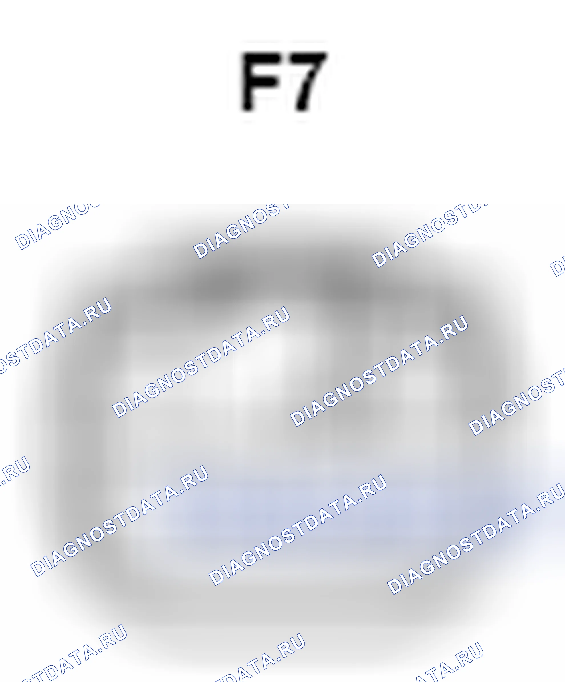 Рис. 1346: Вид с торца разъема радиоприемника в сборе (F7). Toyota Camry XV40 рестайлинг