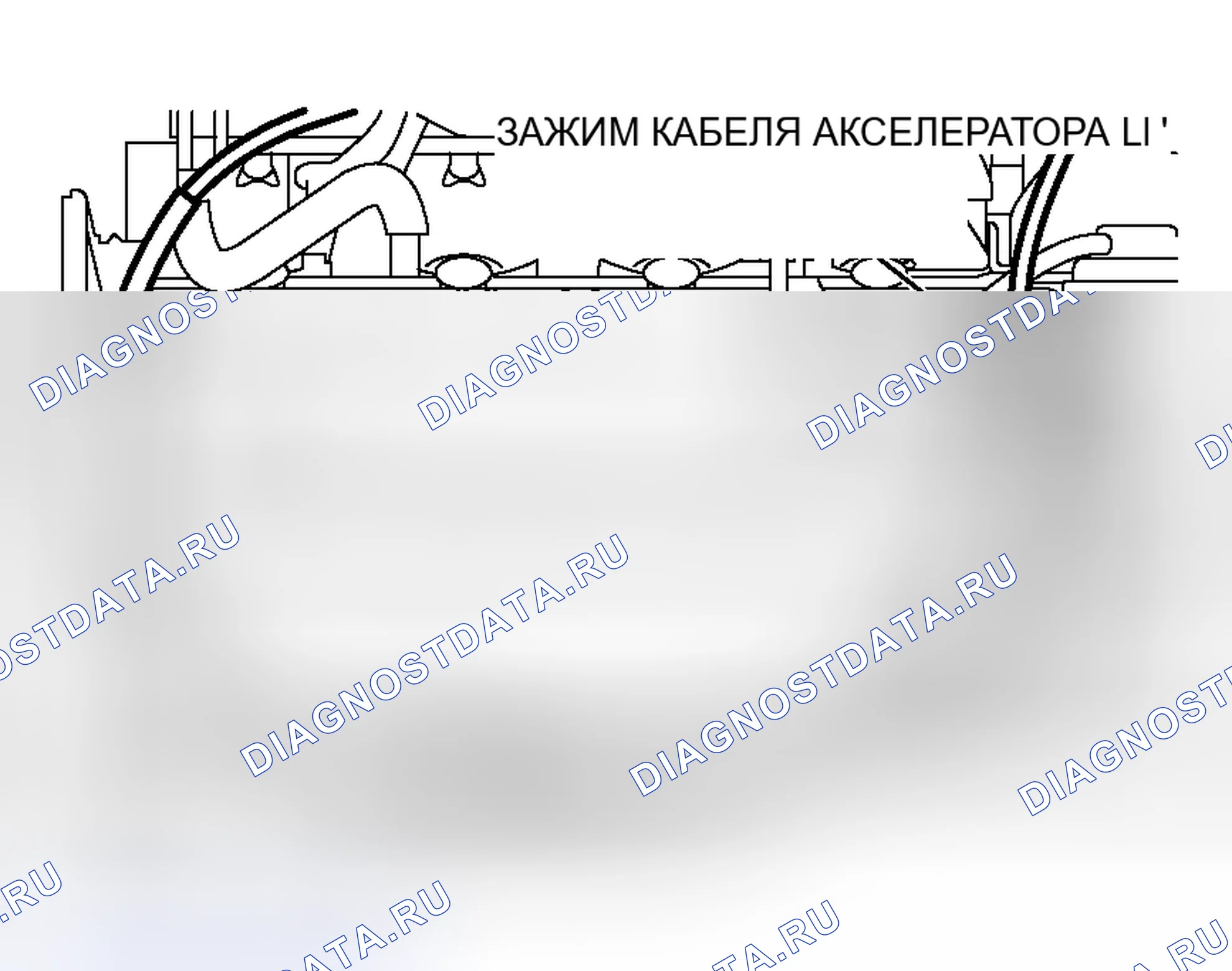 Рис. 7: >> A <<МОНТАЖ КАБЕЛЯ УСКОРИТЕЛЯ В СБОРЕ. Mitsubishi Lancer Evolution IX