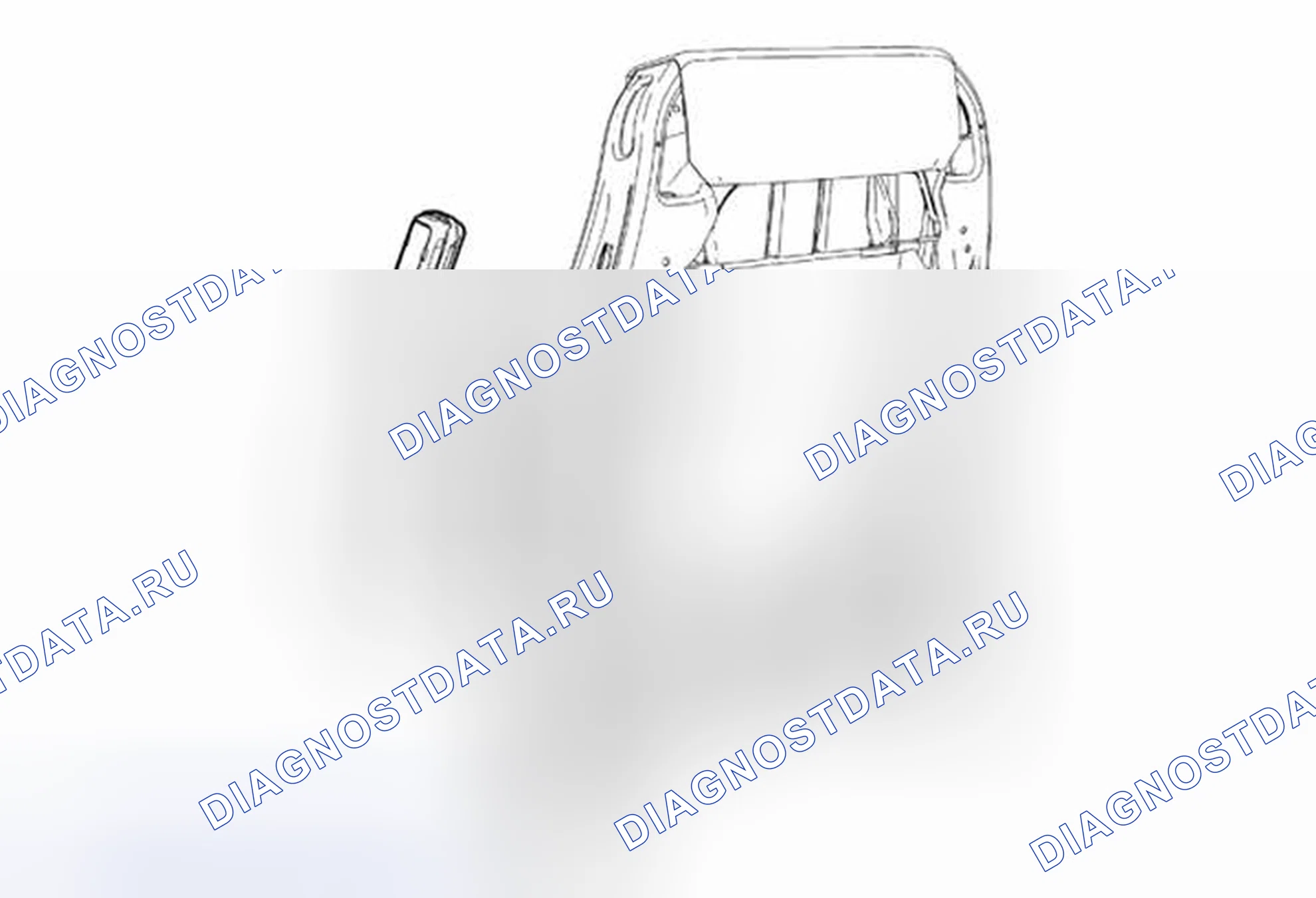 Рис. 11: Замена подушки безопасности спинки переднего сиденья. Chevrolet Orlando I