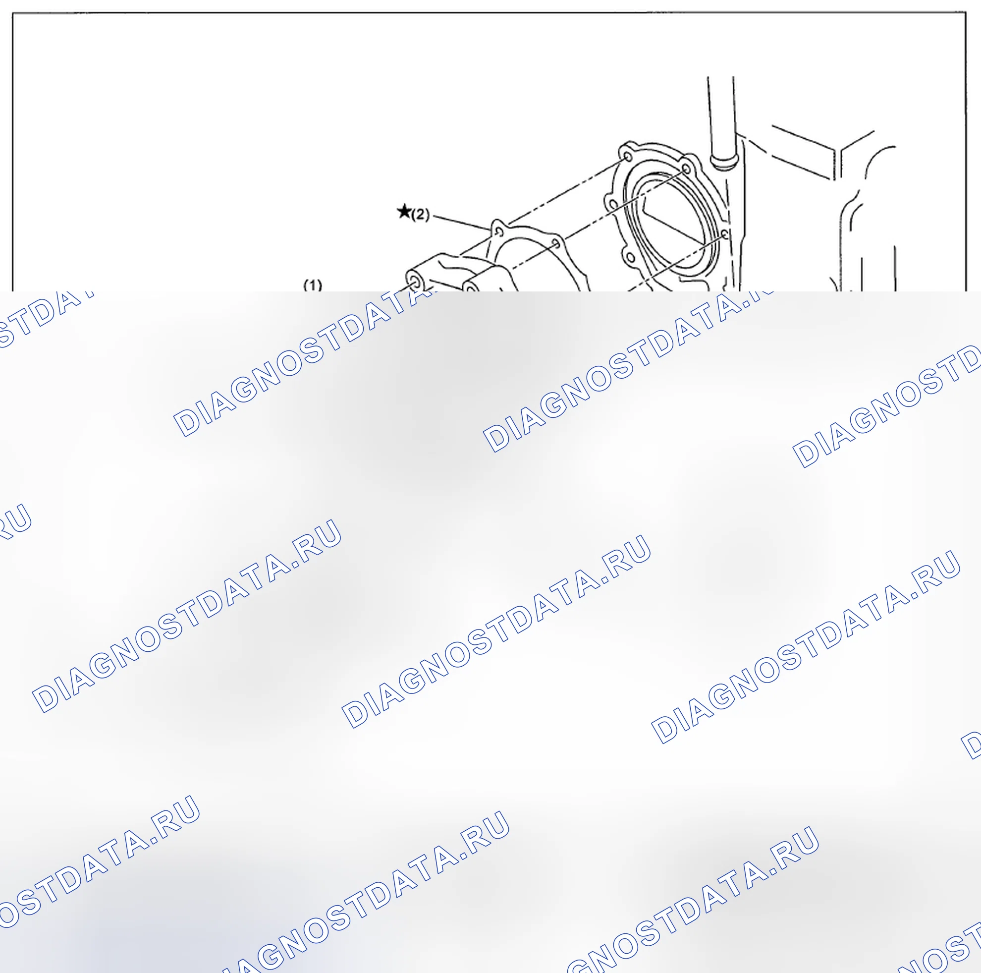 Рис. 1: ВОДЯНОЙ НАСОС. Subaru Legacy BM/BR