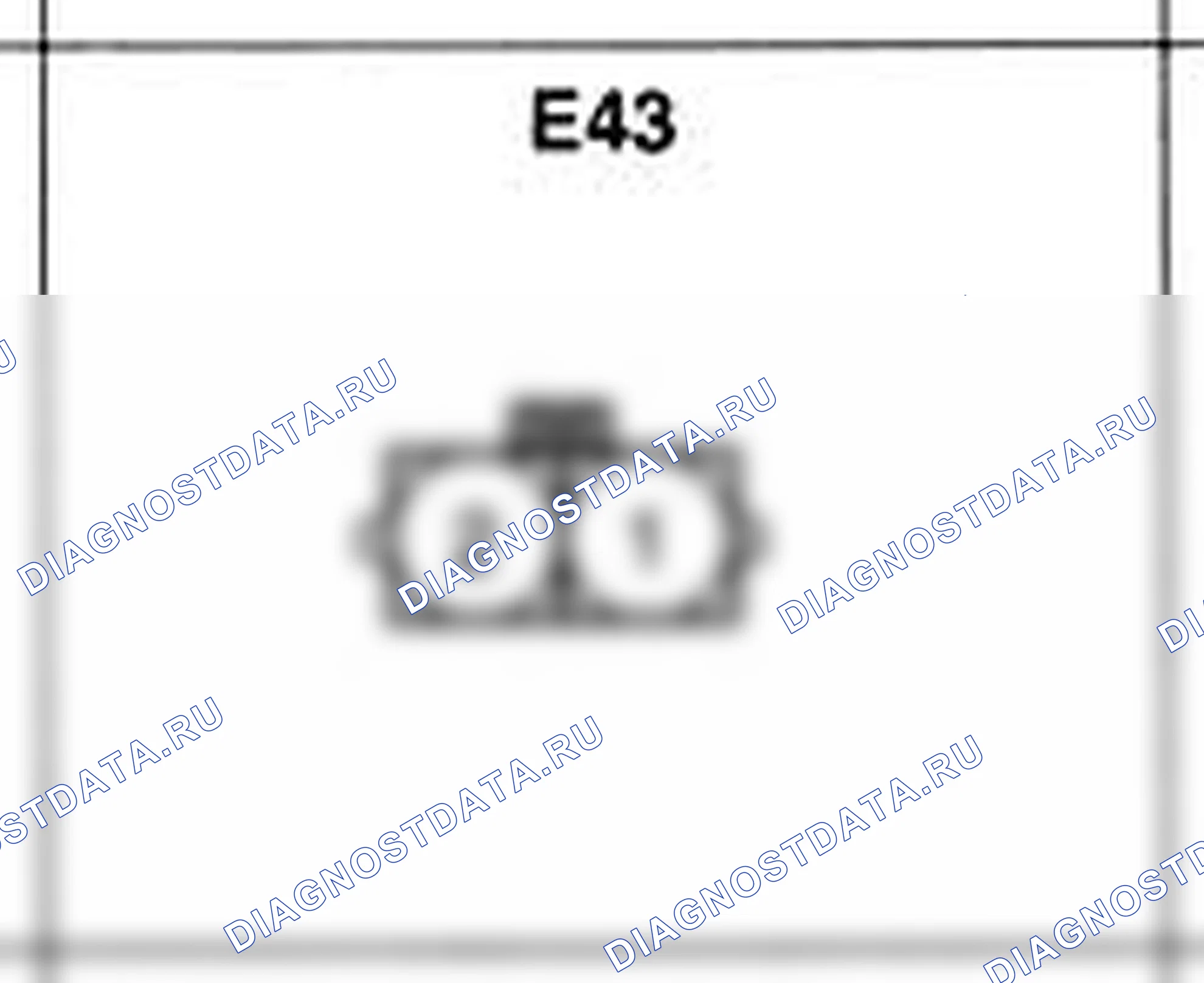 Распиновка разъёма E43 — жгута двигателя. Hyundai H-1 A1