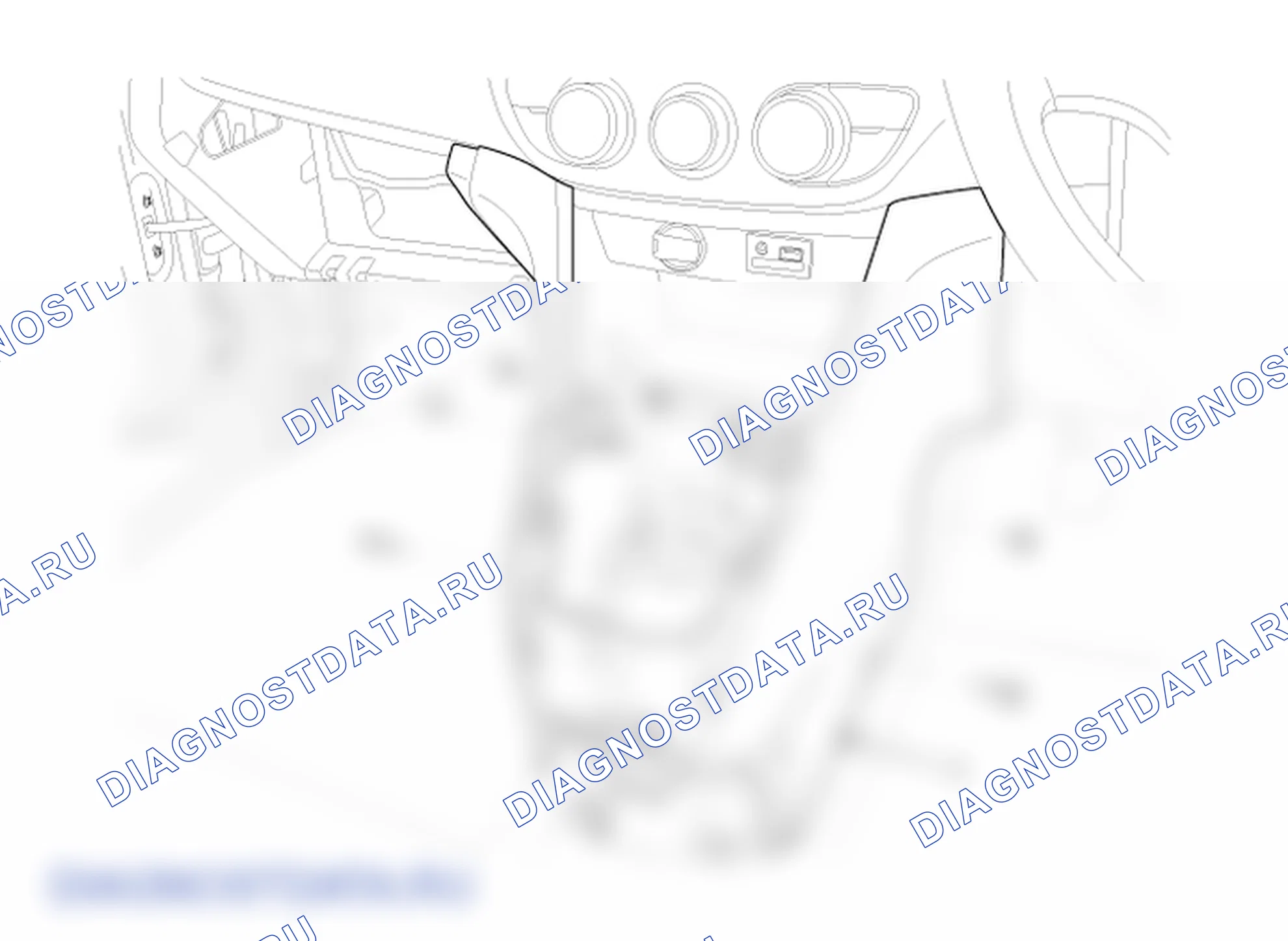 Расположение деталей напольной консоли в сборе. Hyundai GRAND i10/Xcent BA