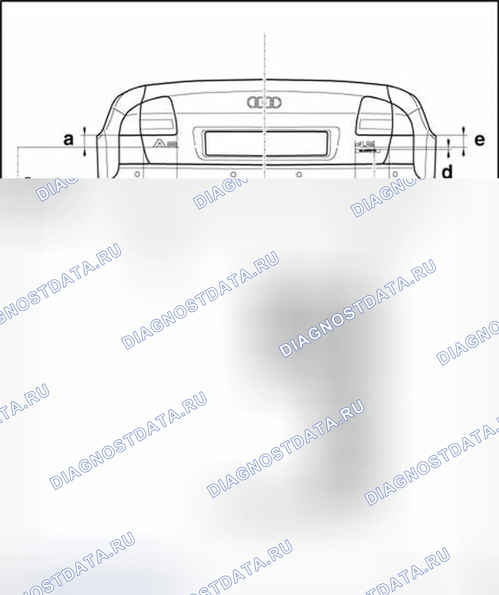 Рис. 266: Надписи на задней крышке. Audi A8 D3 рестайлинг 2