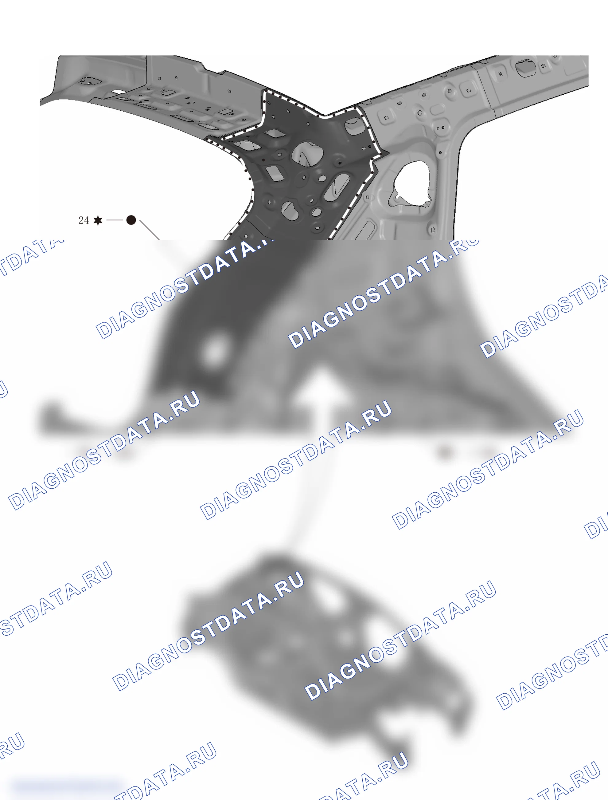 Узел левой колонны D — Haval F5. Haval F5 I