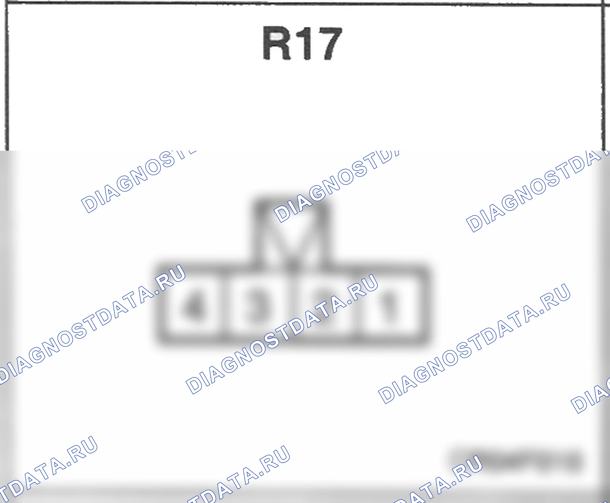 Распиновка разъёма R17 — заднего жгута. Hyundai Accent LC