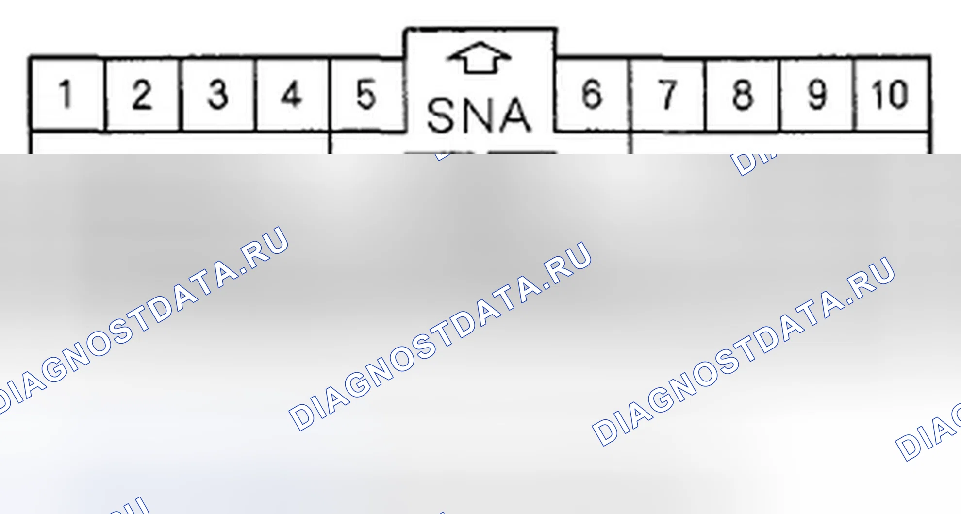 Рис. 14: Входы и выходы модуля SRS разъема B (28P). Honda CR-V III рестайлинг