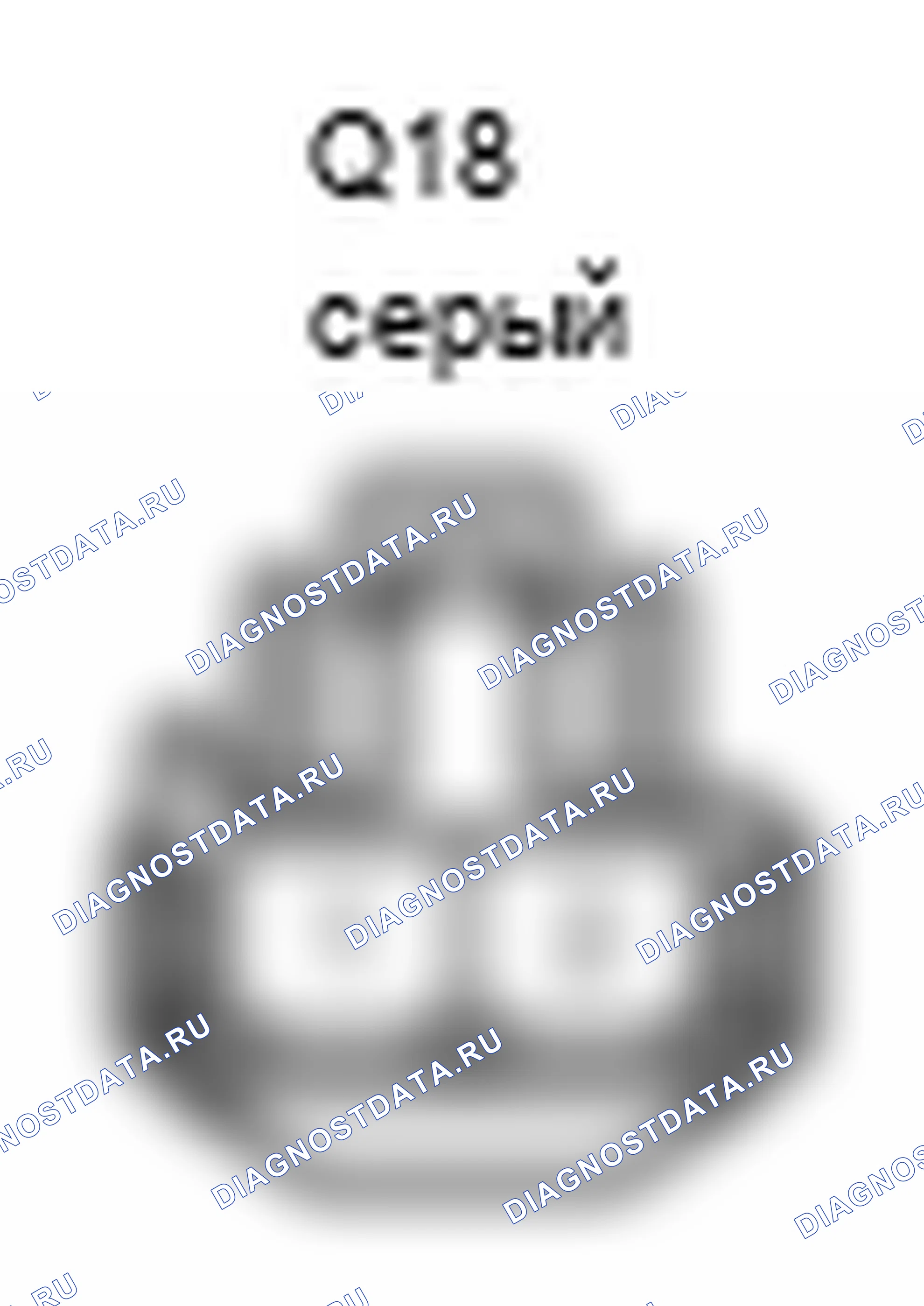 Рис. 434: Вид с торца разъема фильтра шума (стоп-сигнала) (Q18). Lexus IS F I