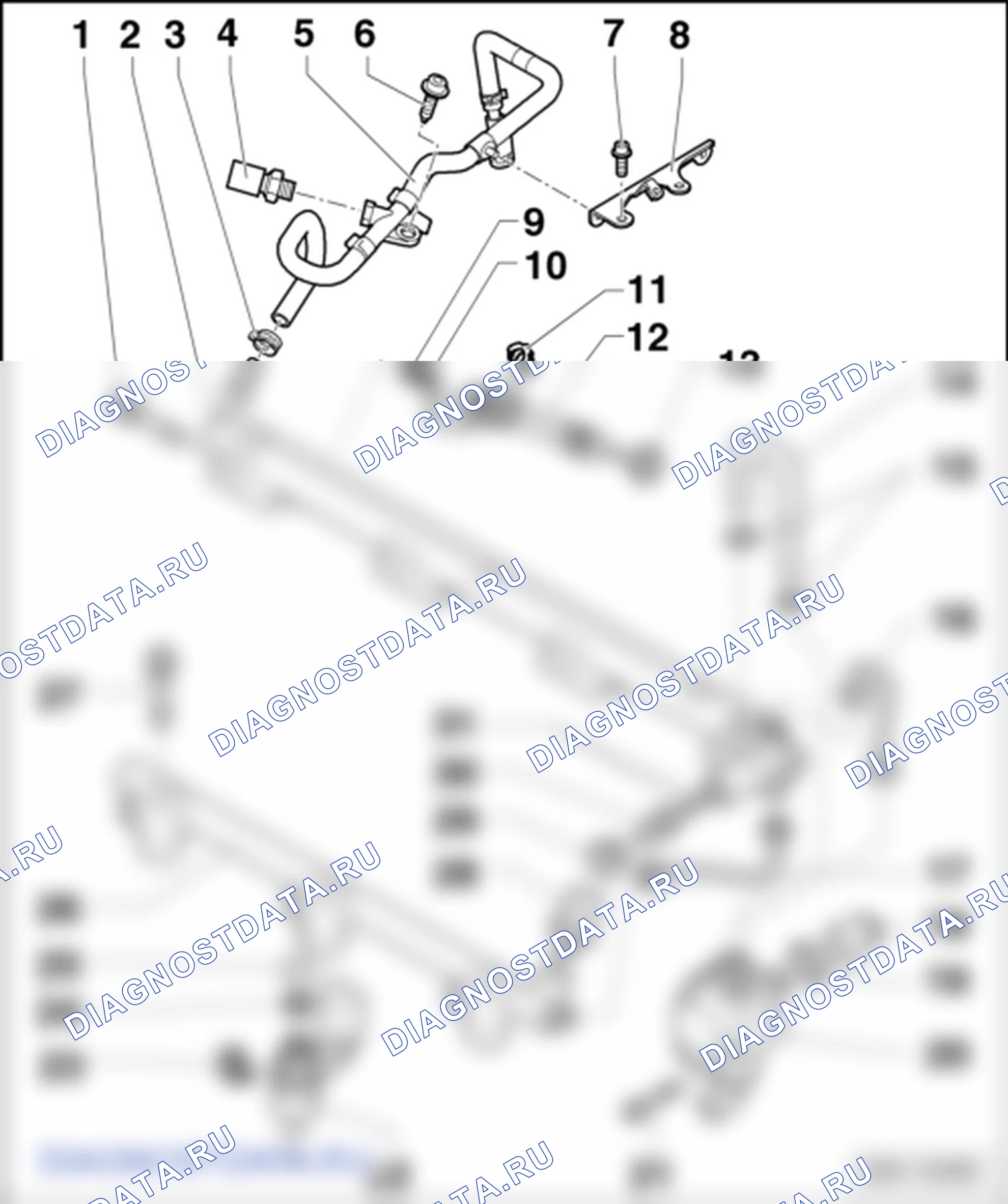 Впускной газопровод и распределитель топлива (3,6/191 кВт FSI). Skoda Superb Ii
