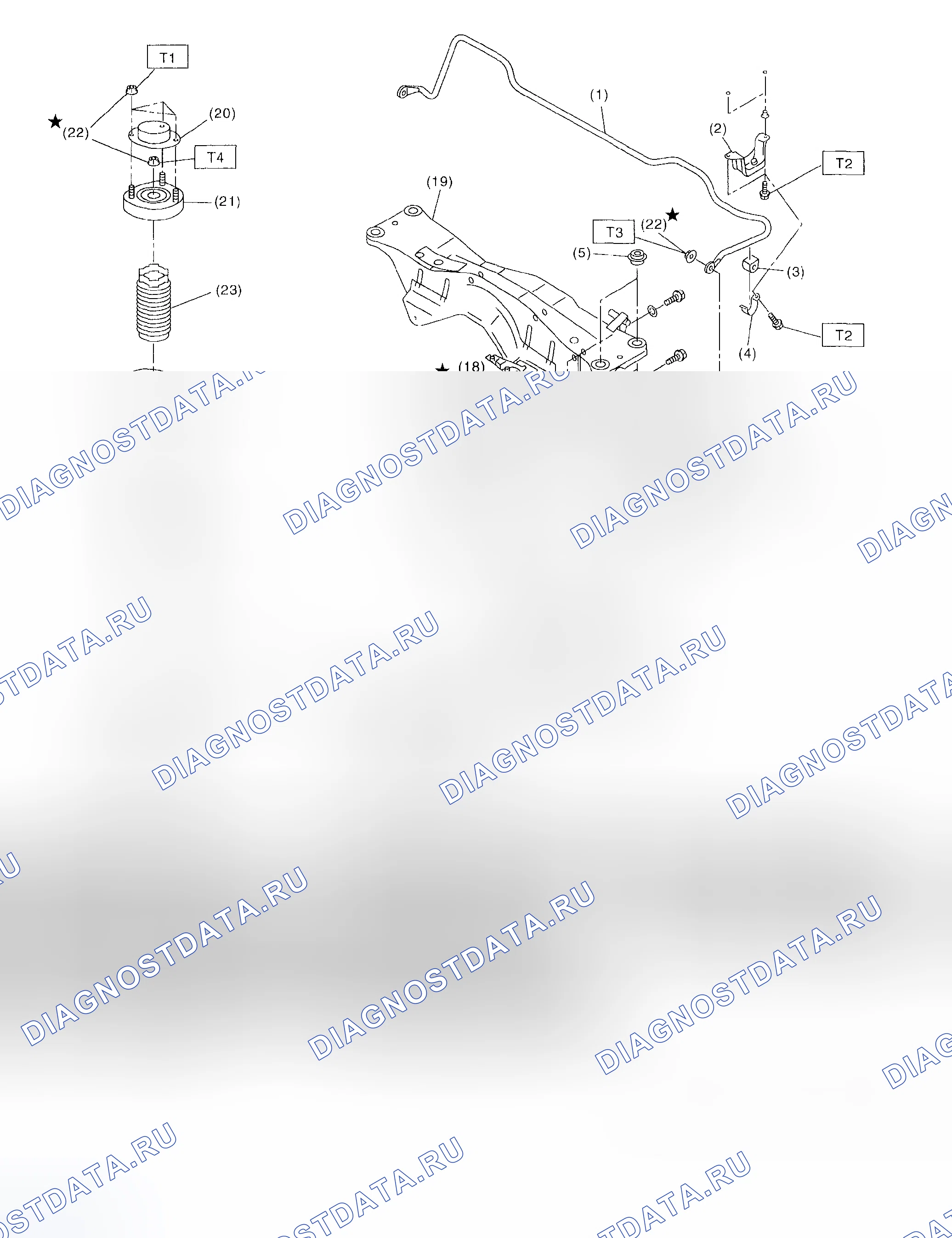 Рис. 4: ЗАДНЯЯ ПОДВЕСКА. Subaru Forester SG
