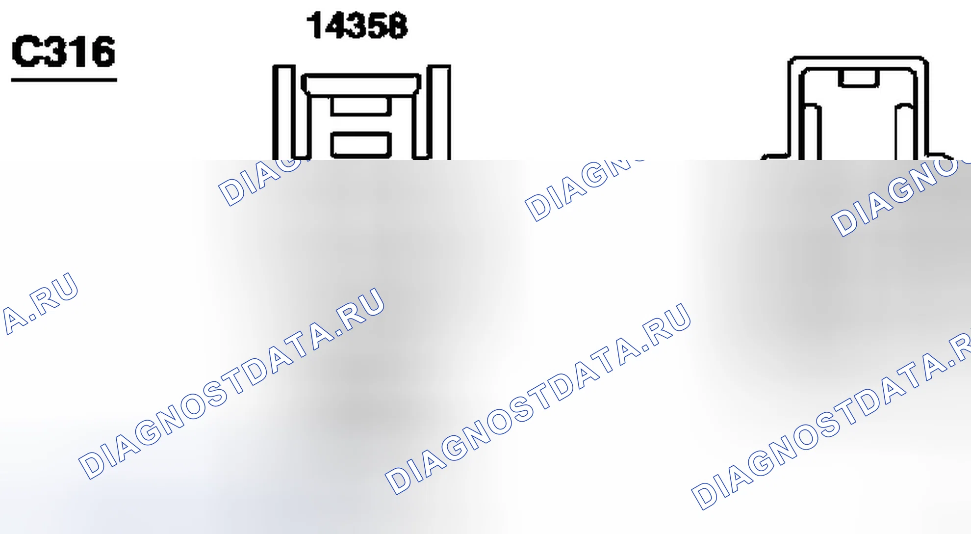 Рис. 566: Идентификация разъемов C316, C329 и C330. Ford Pickup F150 