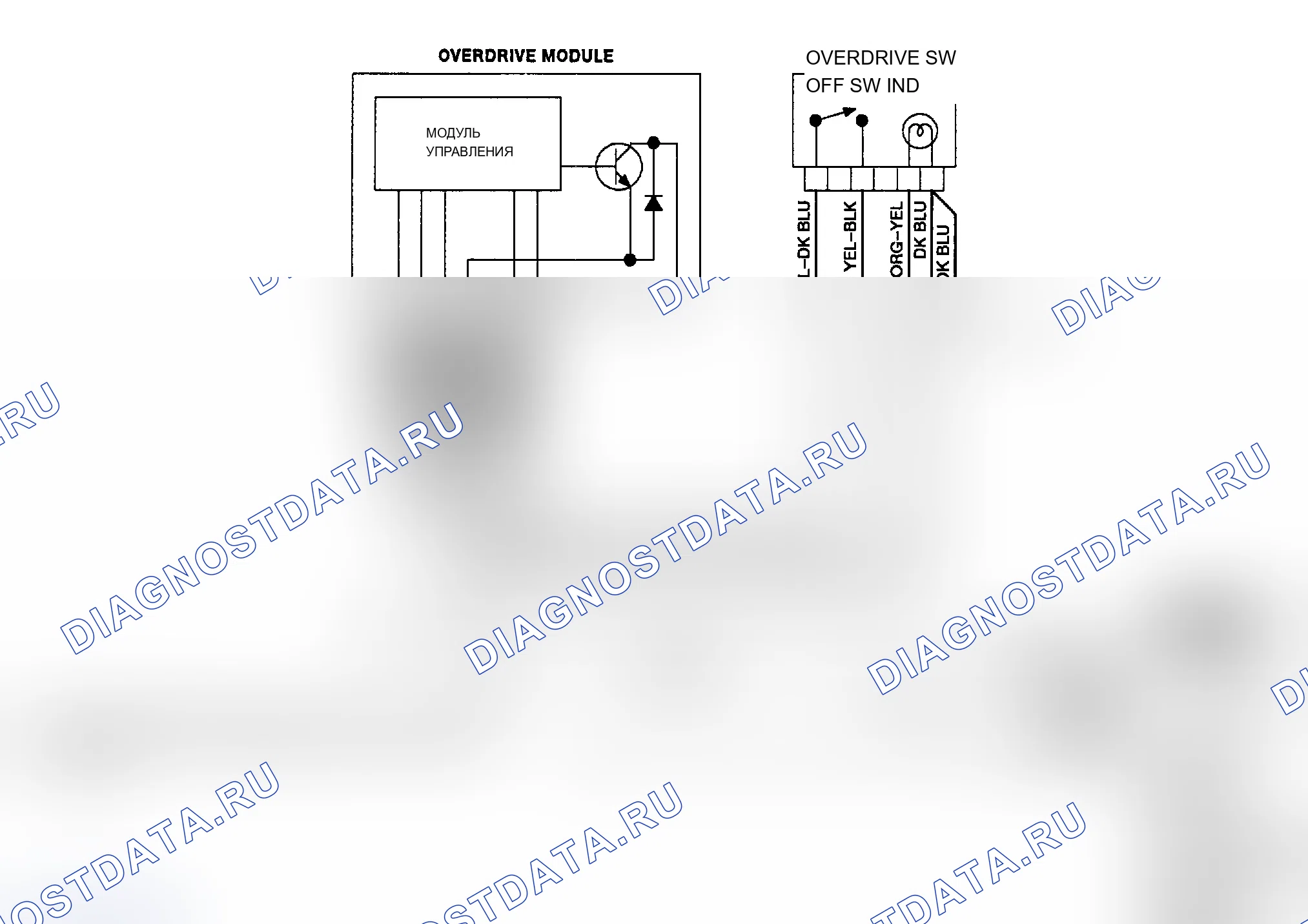 Рис. 71: 1989 Dodge Ram Van/Wagon O/D схема. Dodge Dynasty I