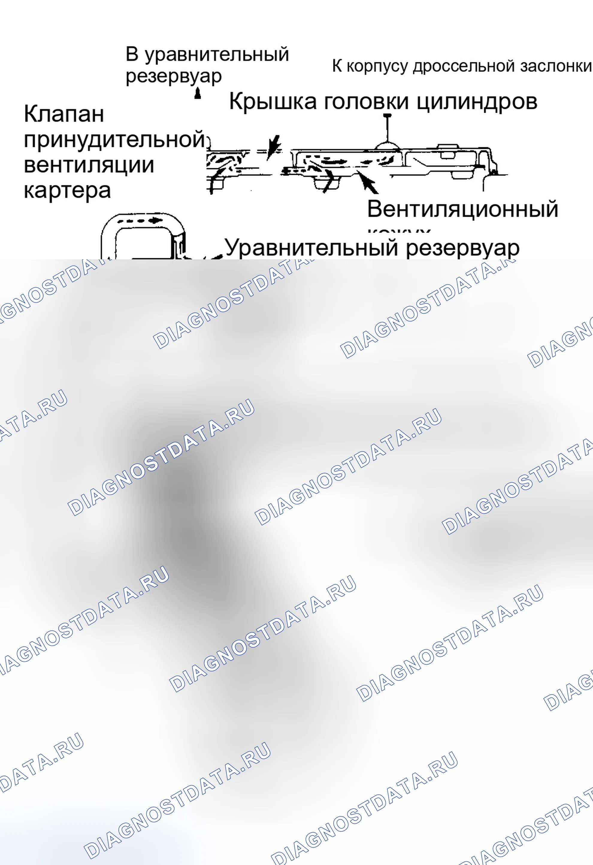 Рис. 8: Система вентиляции картера (Camry). Toyota Celica A60