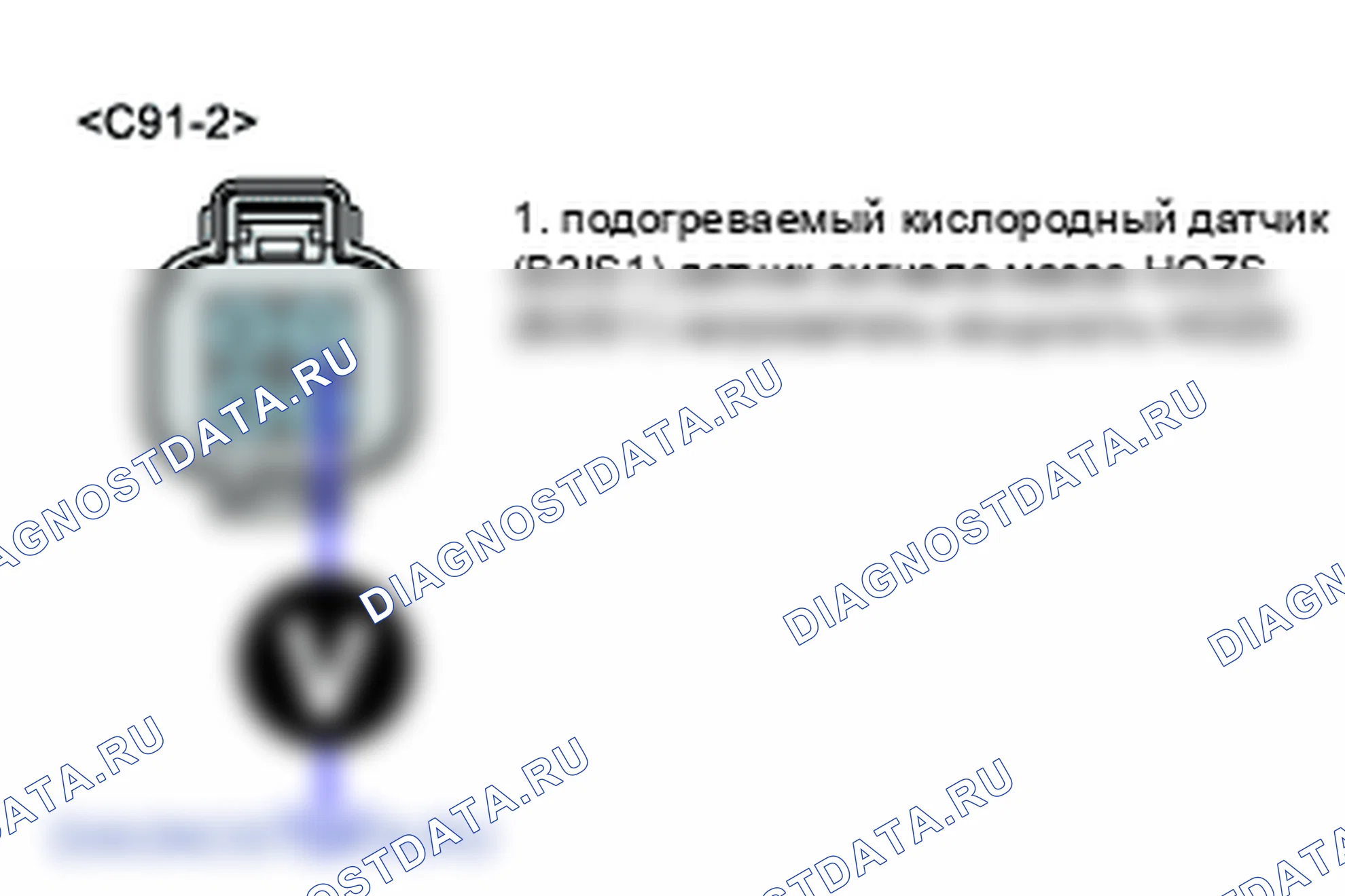 P0152: Высокое напряжение цепи датчика O2 (блок 2/датчик 1). Hyundai Santa Fe CM