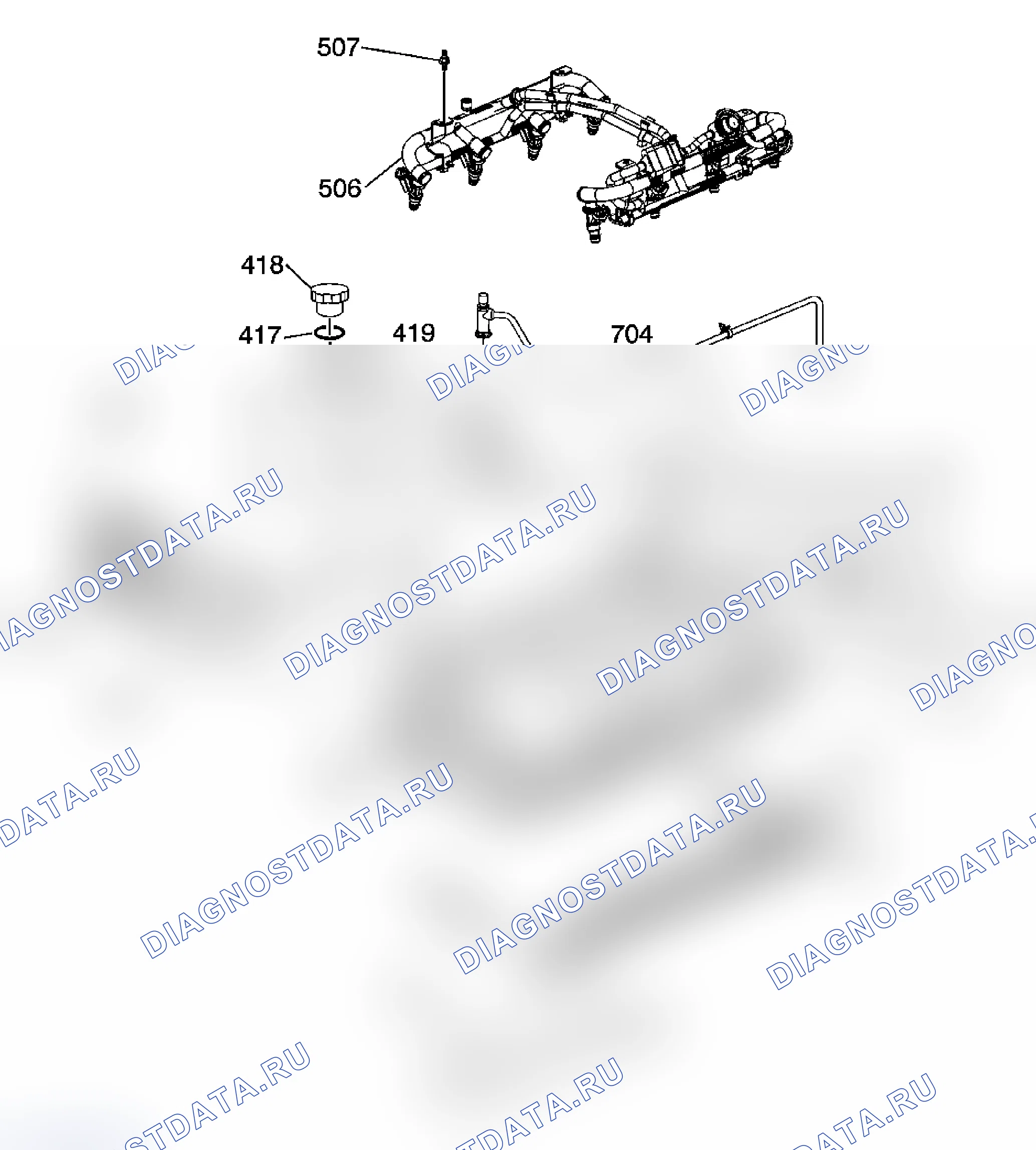 Рис. 1: Виды в разобранном виде. Chevrolet Cab & Chassis Silverado 3500 