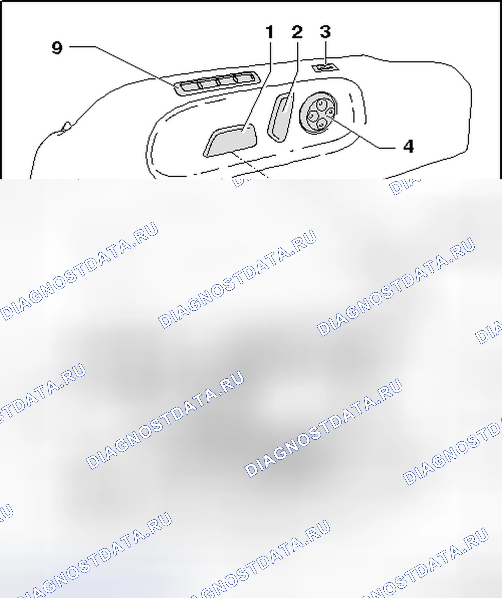Рис. 39: БЛОК ПЕРЕКЛЮЧЕНИЯ СПОРТИВНЫХ КРЕСЕЛ, R36. Volkswagen Passat B6