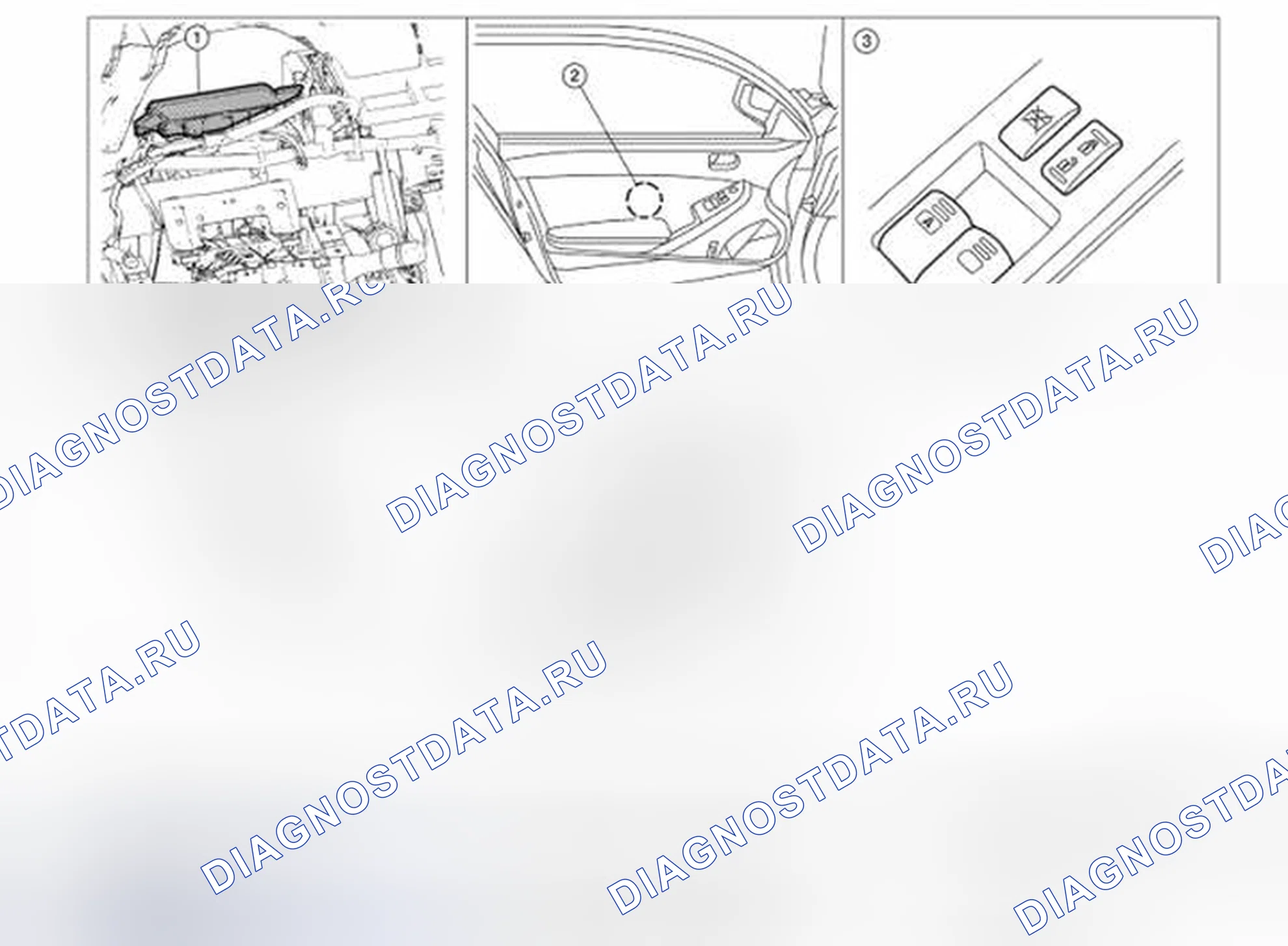 Рис. 71: Расположение компонентов. Nissan Altima L33