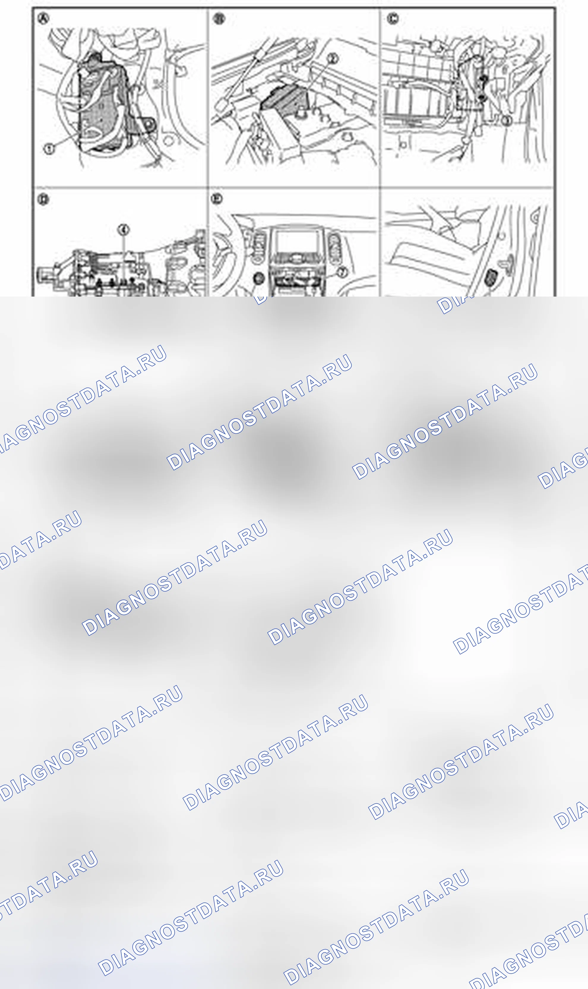 Рис. 6: Расположение компонентов. Infiniti FX37 II рестайлинг