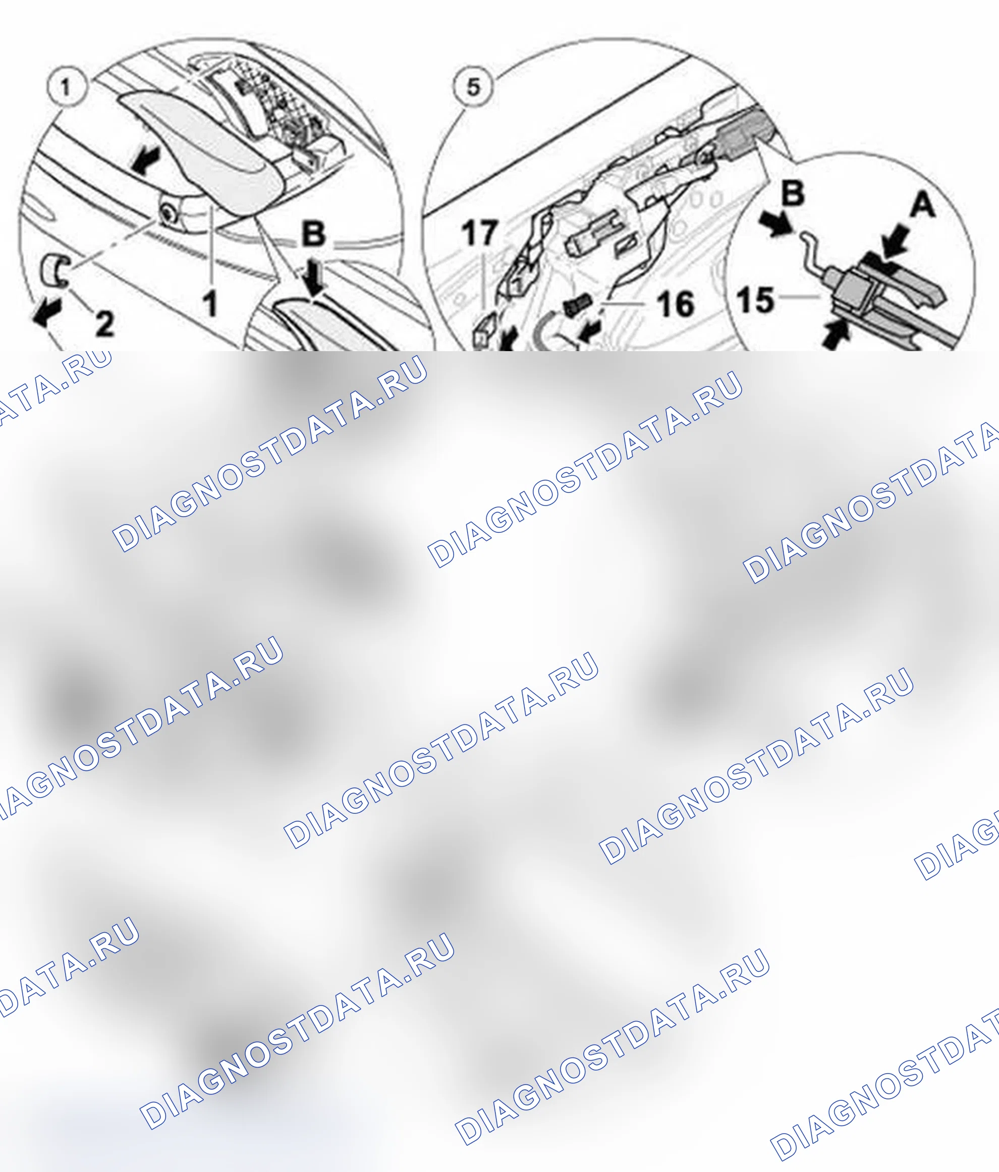 Рис. 17: СНЯТИЕ ДВЕРНОЙ ПАНЕЛИ. Porsche Boxster S 986