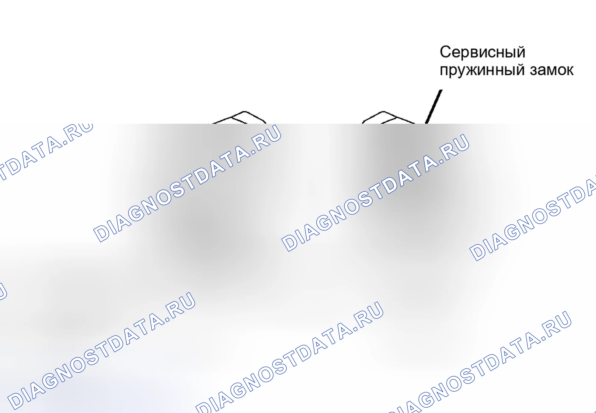 Рис. 61: Без сервисного пружинного замка. Lexus LX J100 рестайлинг