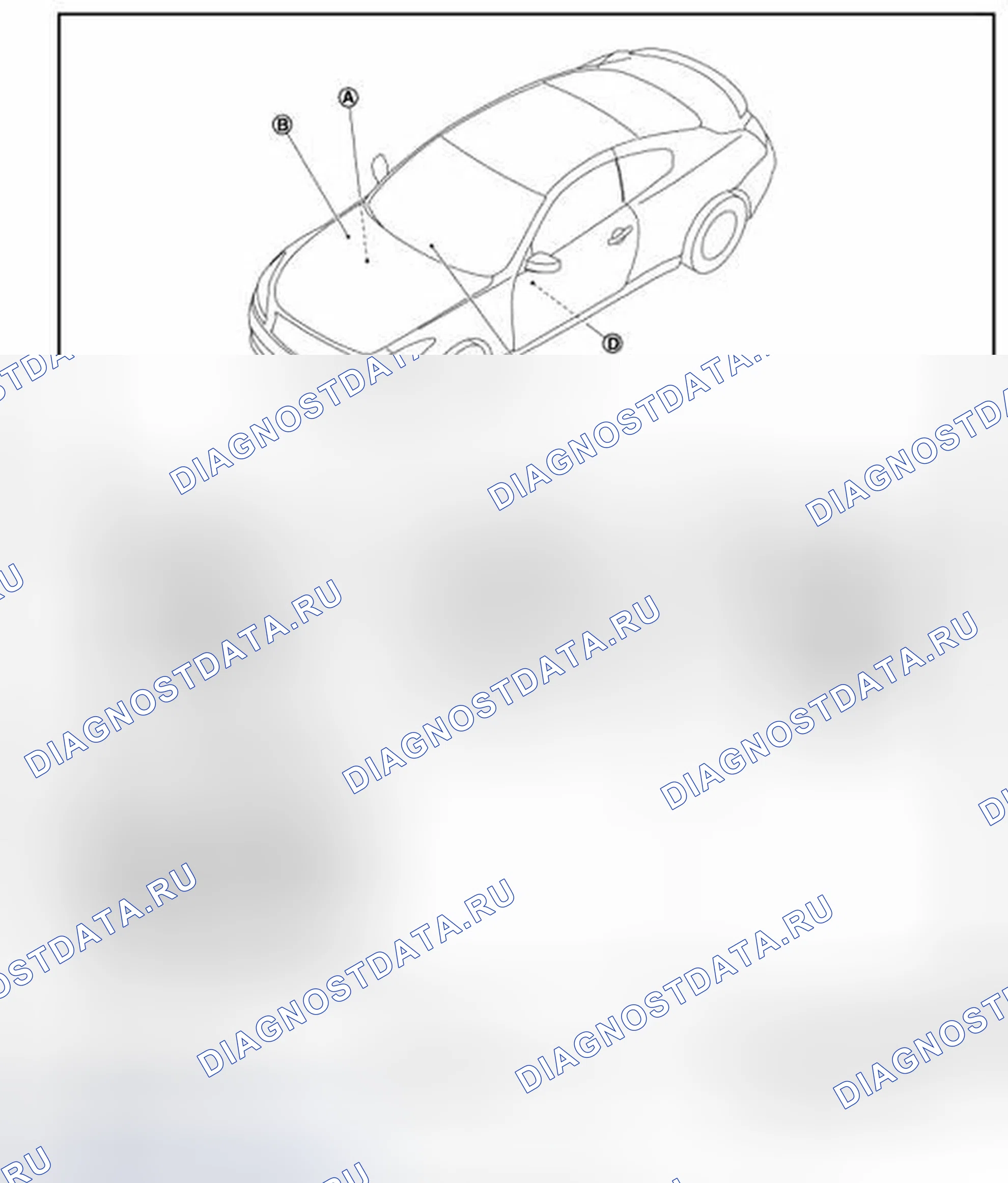 Рис. 293: Расположение компонентов. Infiniti Q60 I