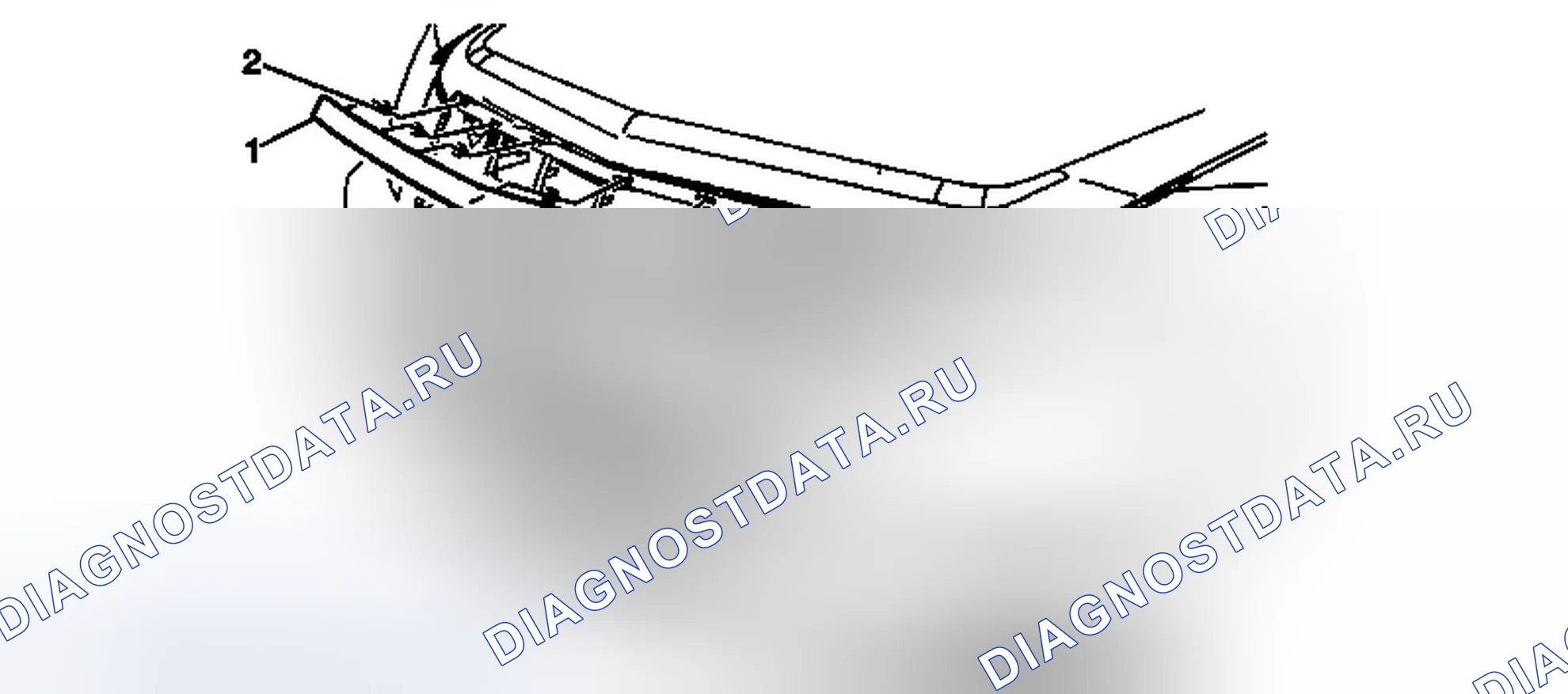 Рис. 19: Замена передней части капота (седан). Cadillac CTS II