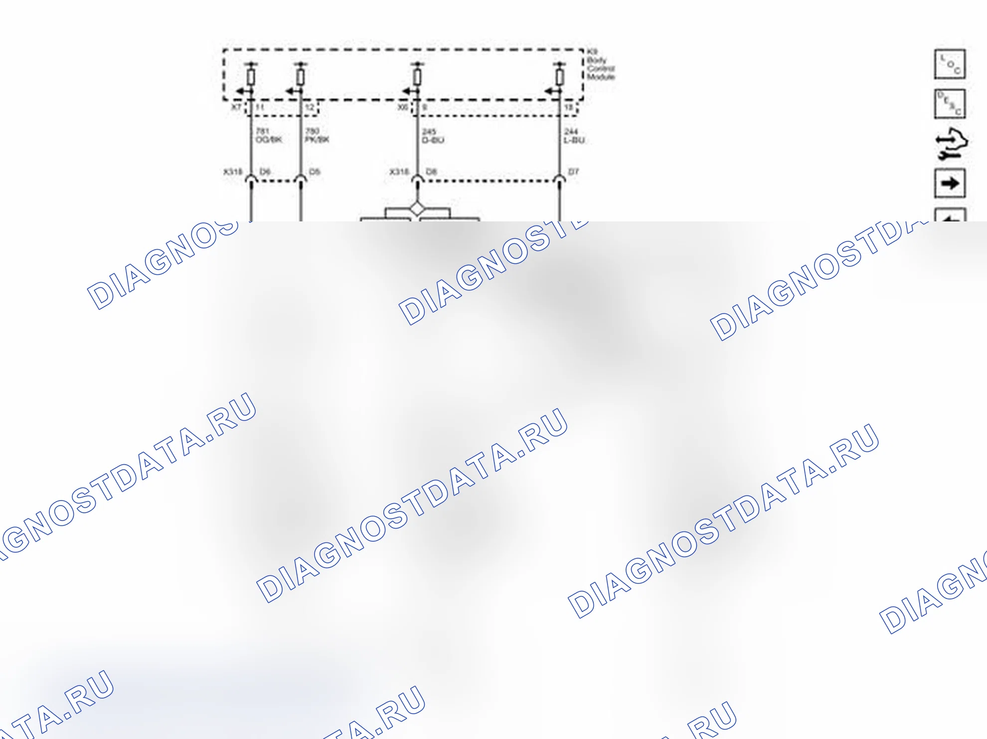 Рис. 4: Схемы проводки выключателей дверных замков. Chevrolet Express G1500 