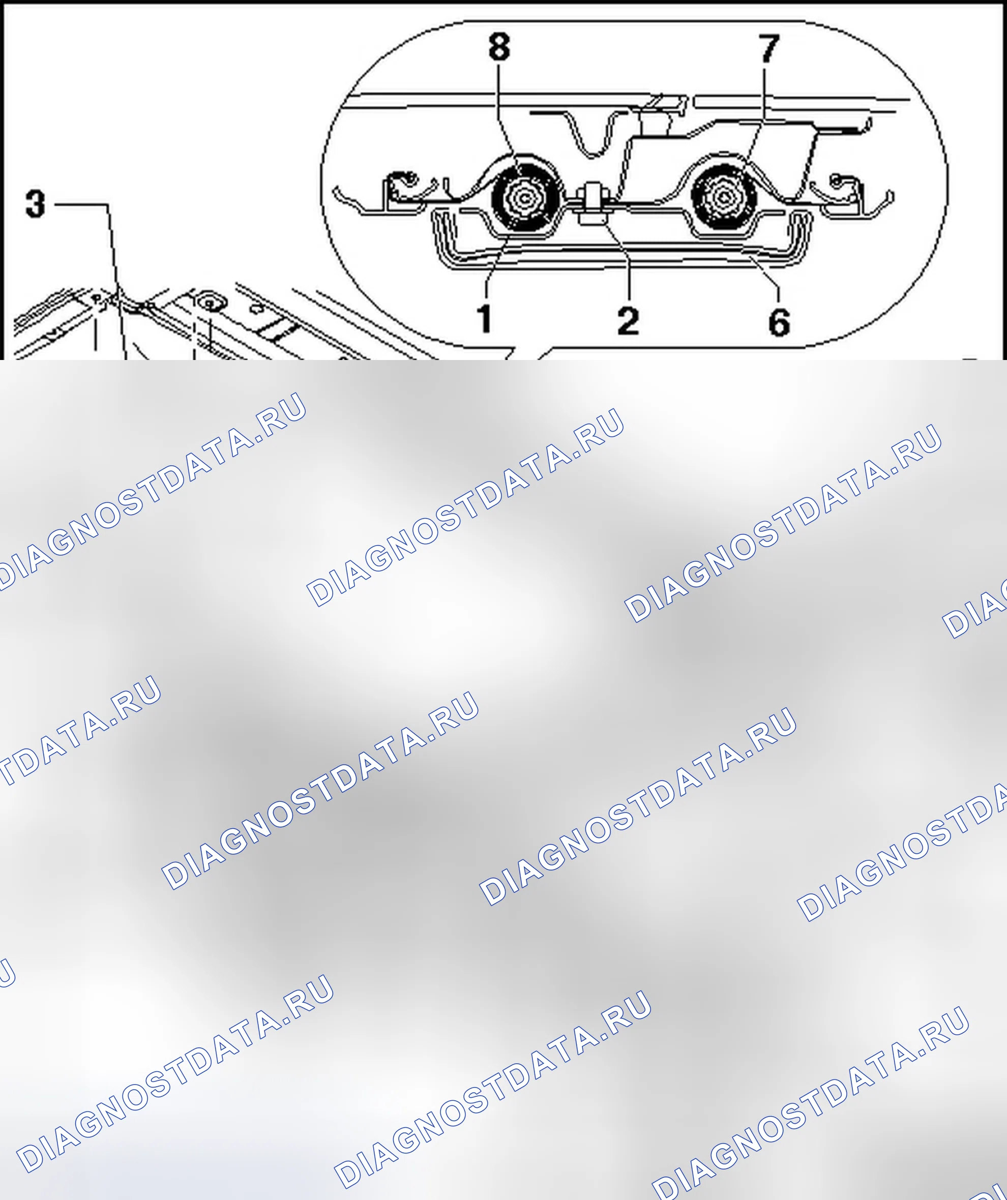 Рис. 49: Поперечина люка. Audi A3 8P рестайлинг