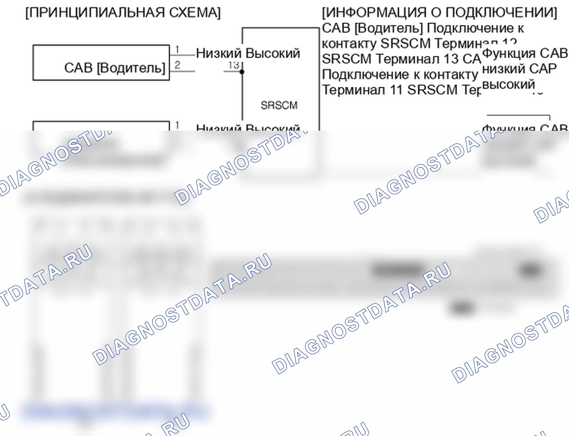 Фрагмент электросхемы: B1474. Kia Sportage KM