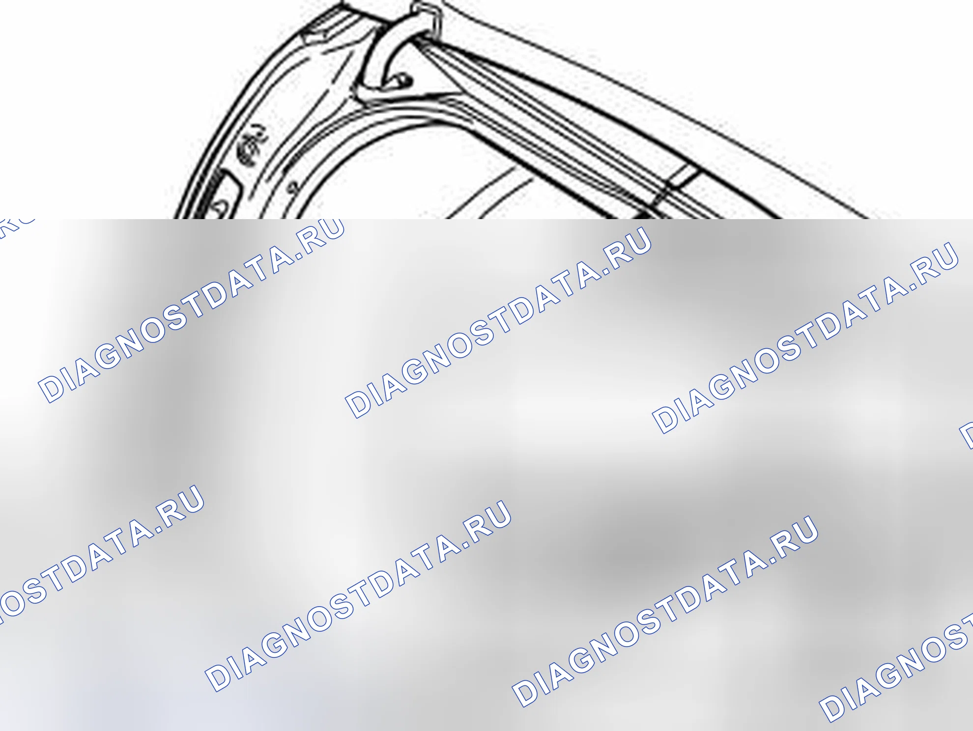 Рис. 764: Прокладка кабеля. Volvo V70 II