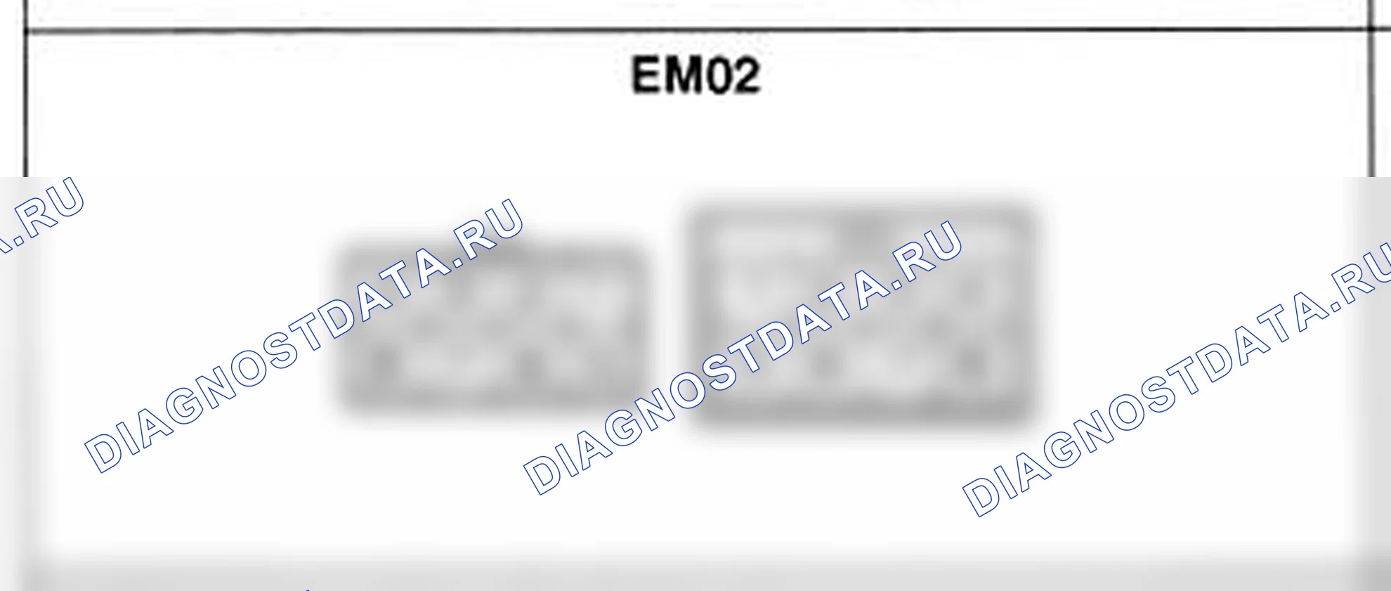 Распиновка разъёма EM02 — жгута двигателя. Hyundai H-1 A1
