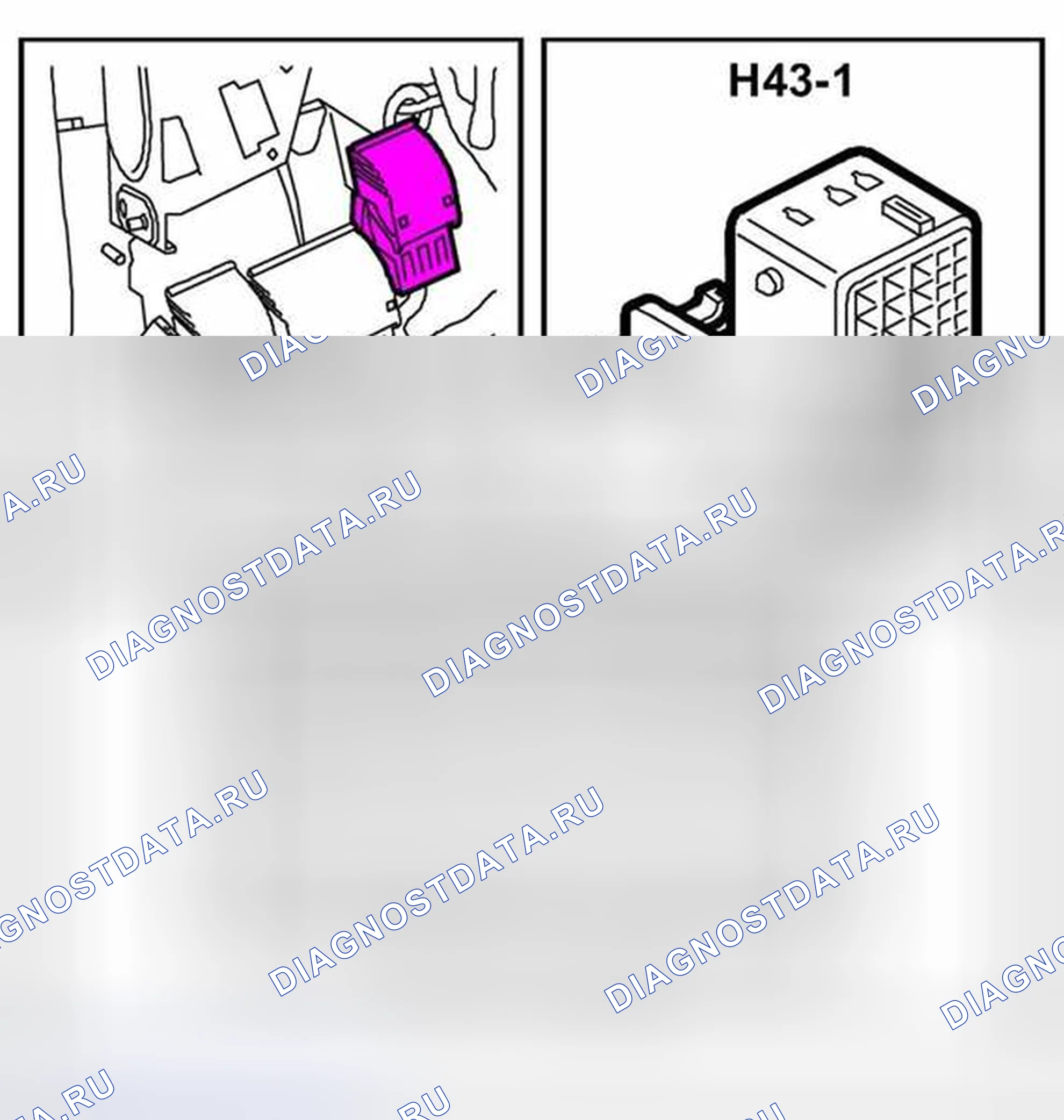 Рис. 85: Разъем H43-1. Kia Picanto II рестайлинг