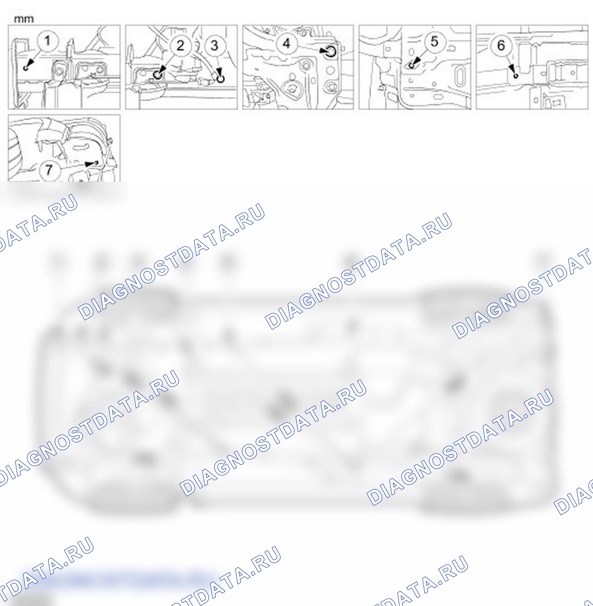 Как проверить подкузовные зазоры. Ford Transit Connect I