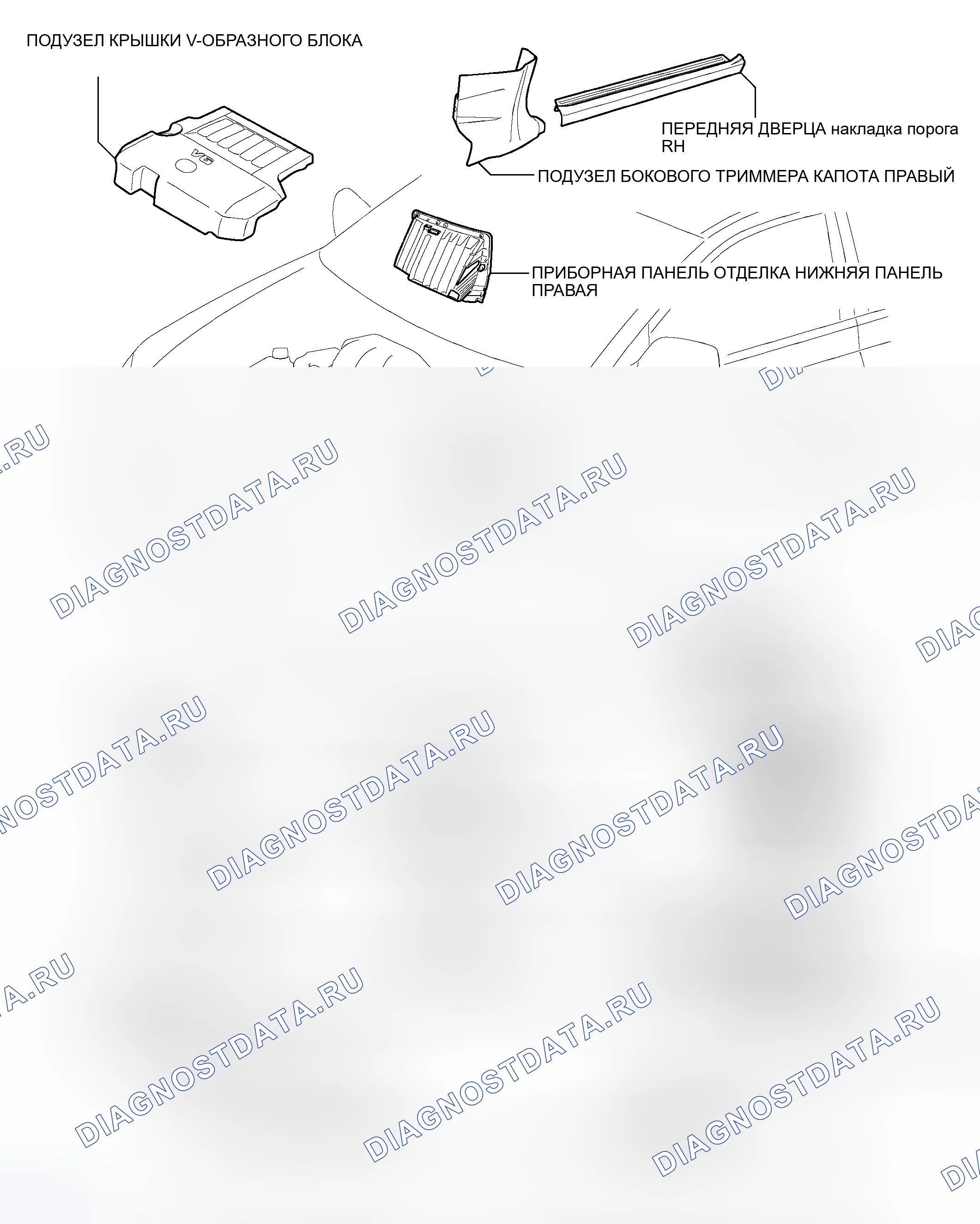 Рис. 29: КОМПОНЕНТЫ. Toyota Avalon XX30