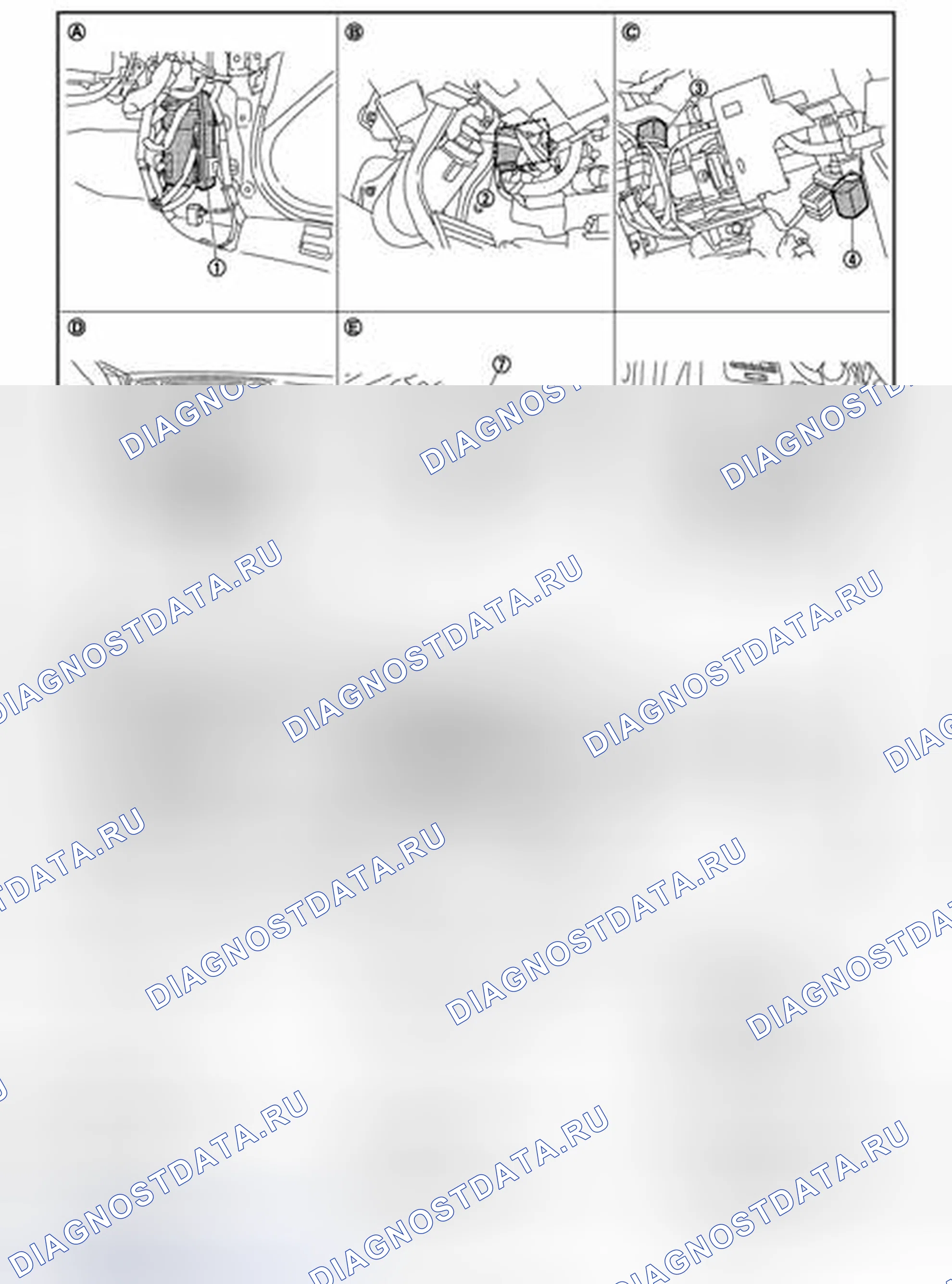 Рис. 25: ФУНКЦИЯ ПОМОЩИ ПРИ ВВОДЕ: Расположение компонентов. Infiniti FX37 II рестайлинг